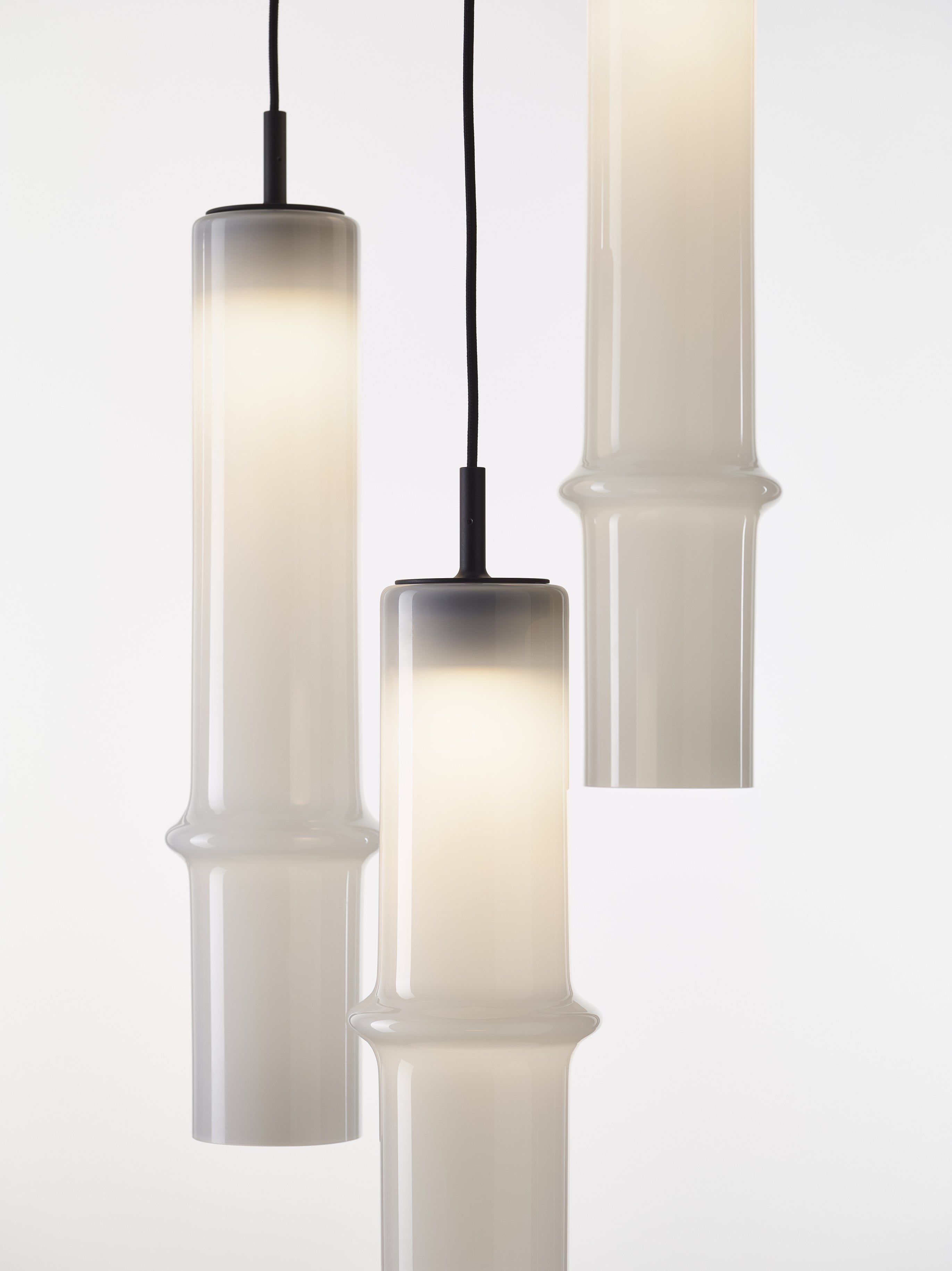 Lampe Bambuswaldglas hängende Lampe