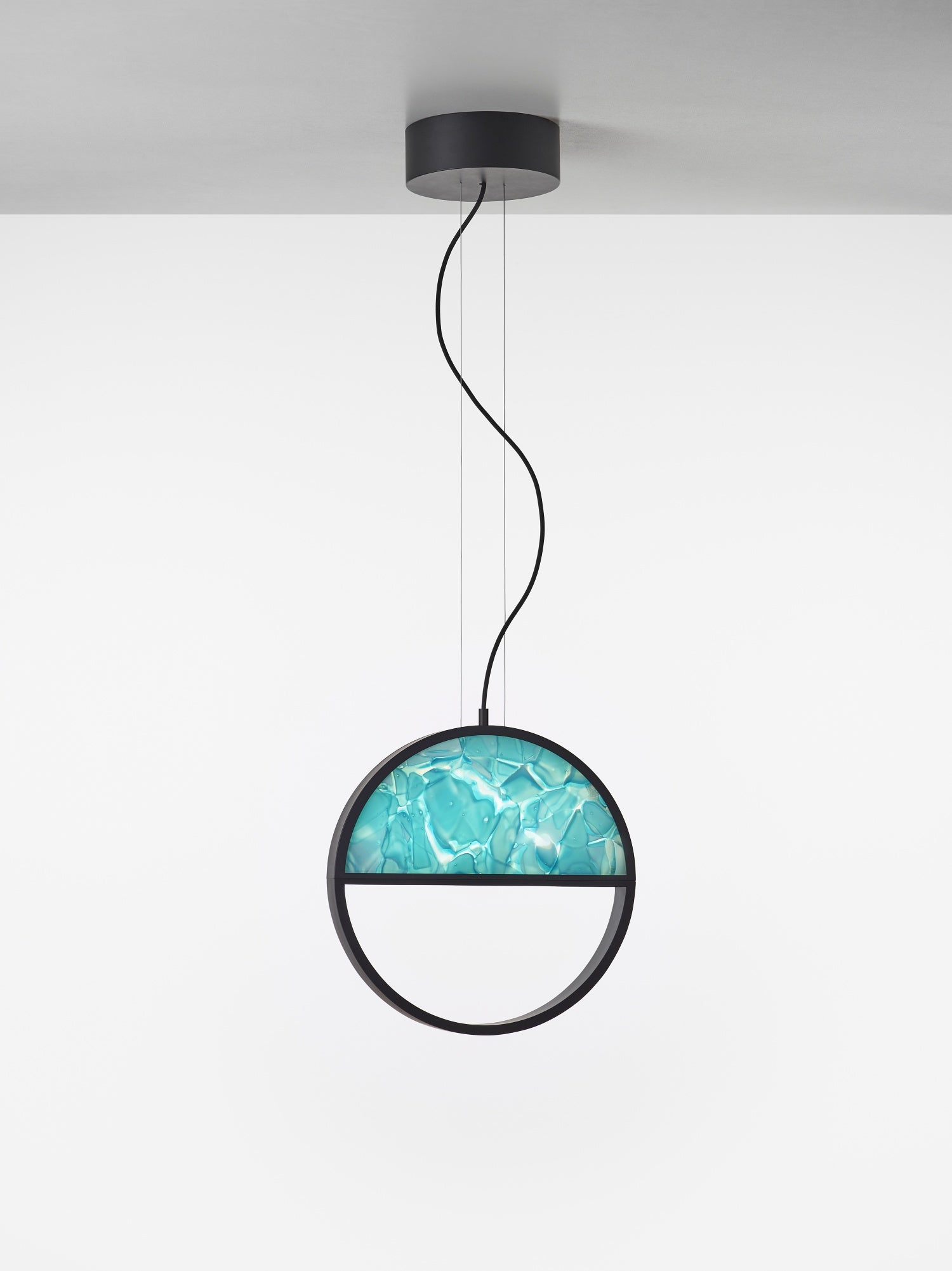 Hanging lamp geometric shiny glass brokisglass