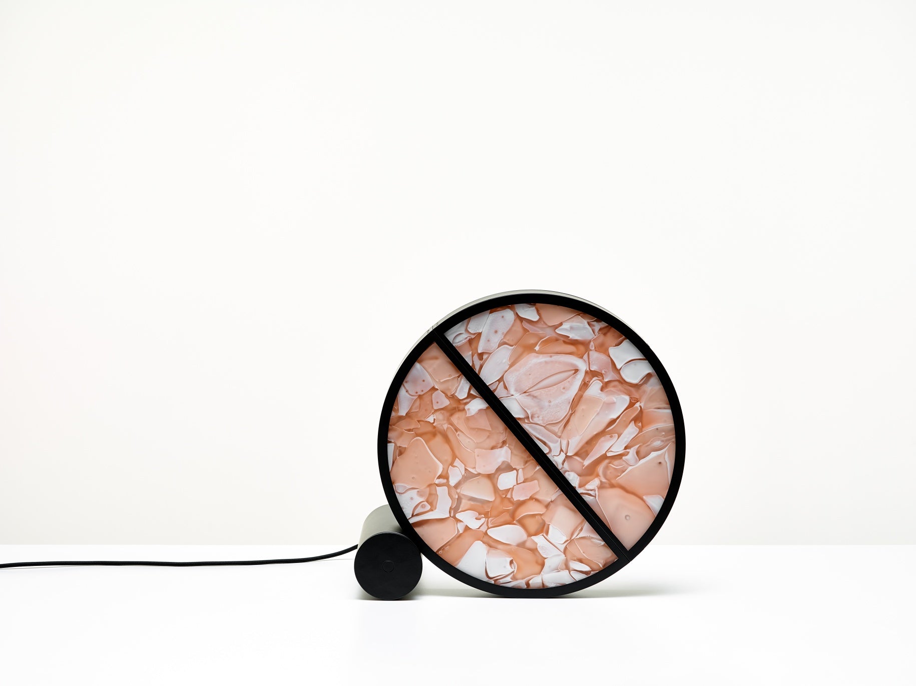 Geometric table lamp BokisGlass shiny glass