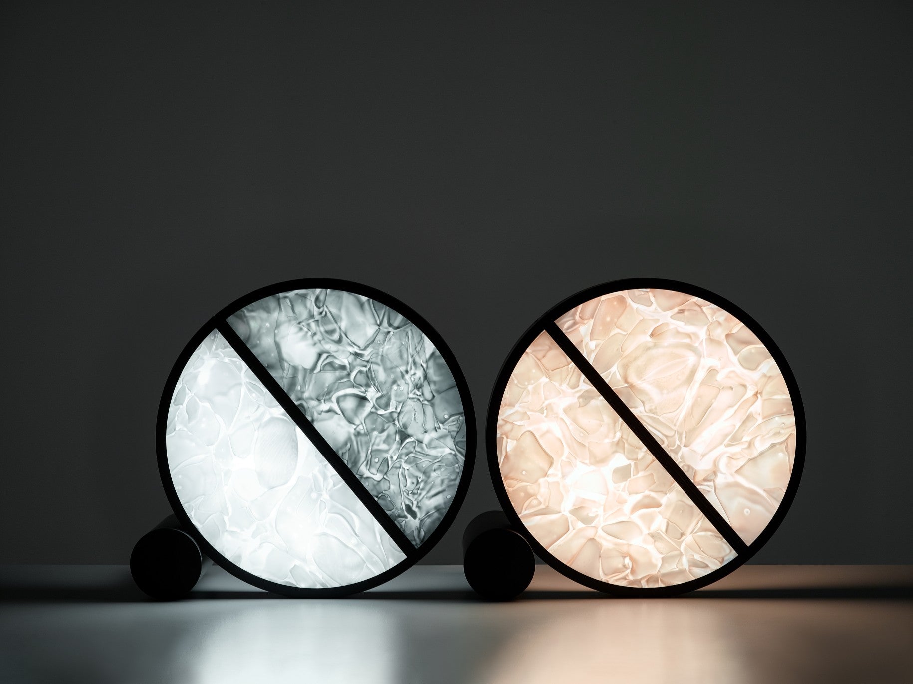 Geometric table lamp BokisGlass shiny glass