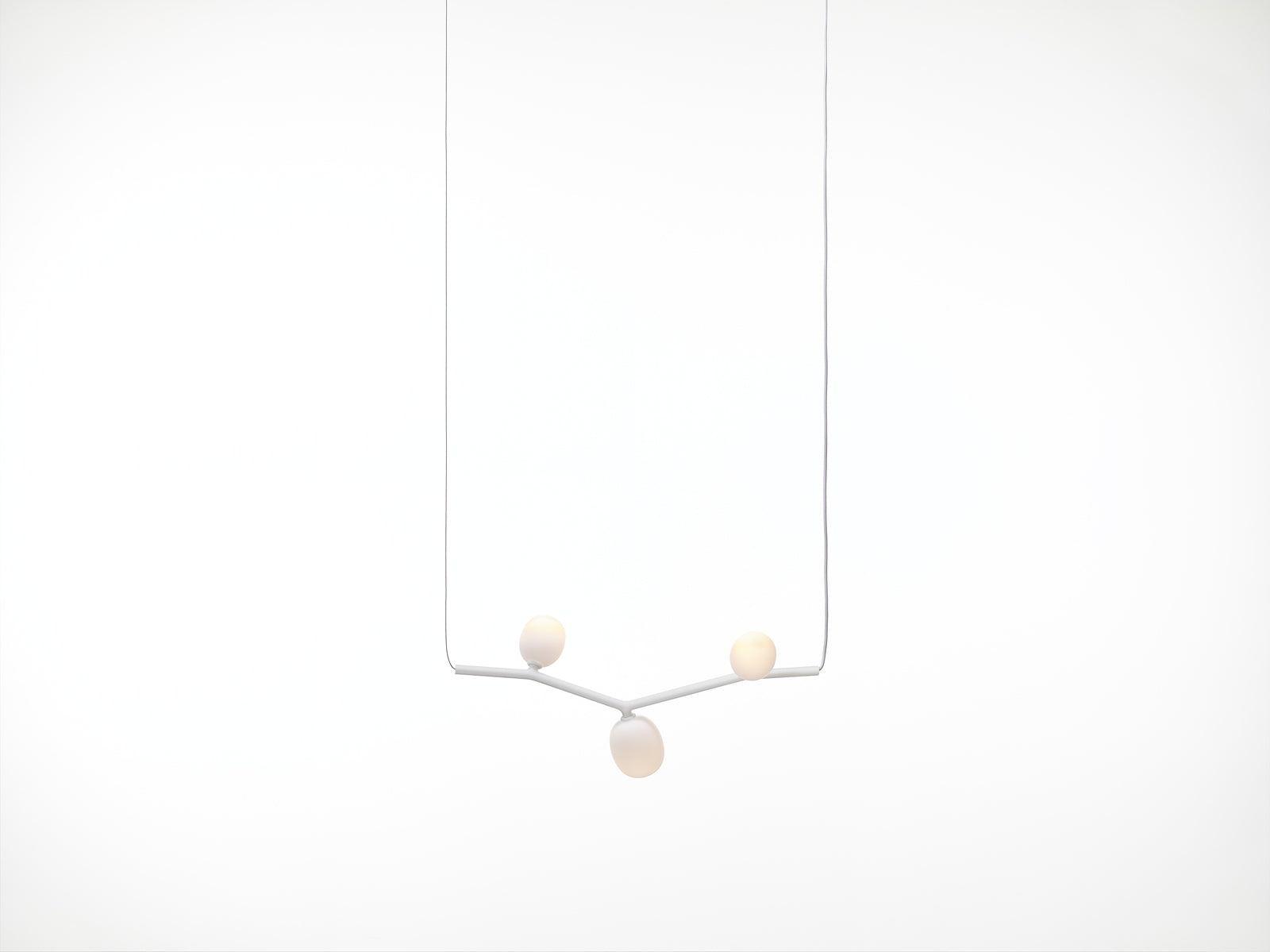 Efeu -Hanglampe - horizontales mattes Glas