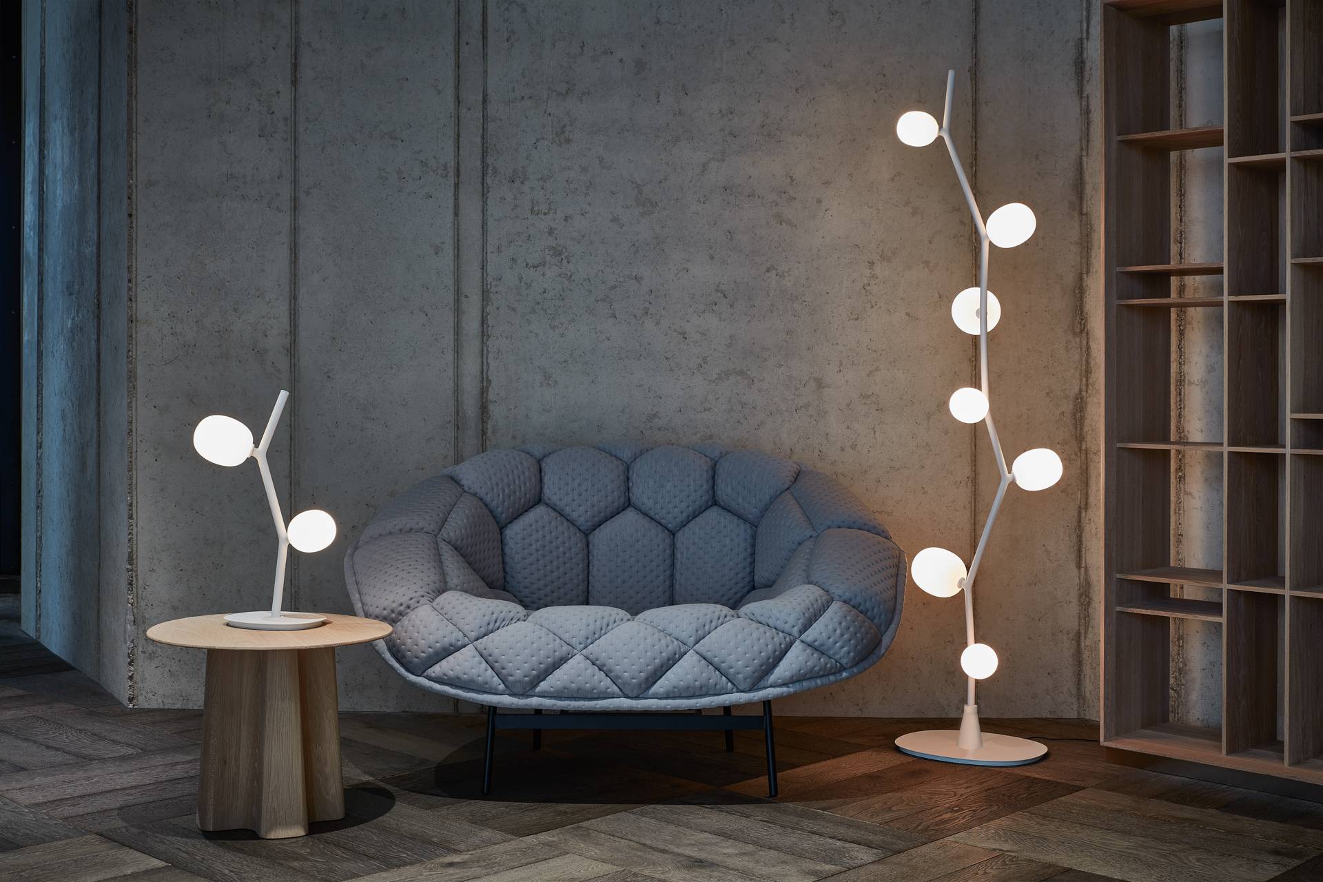 Ivy floor lamp matte glass