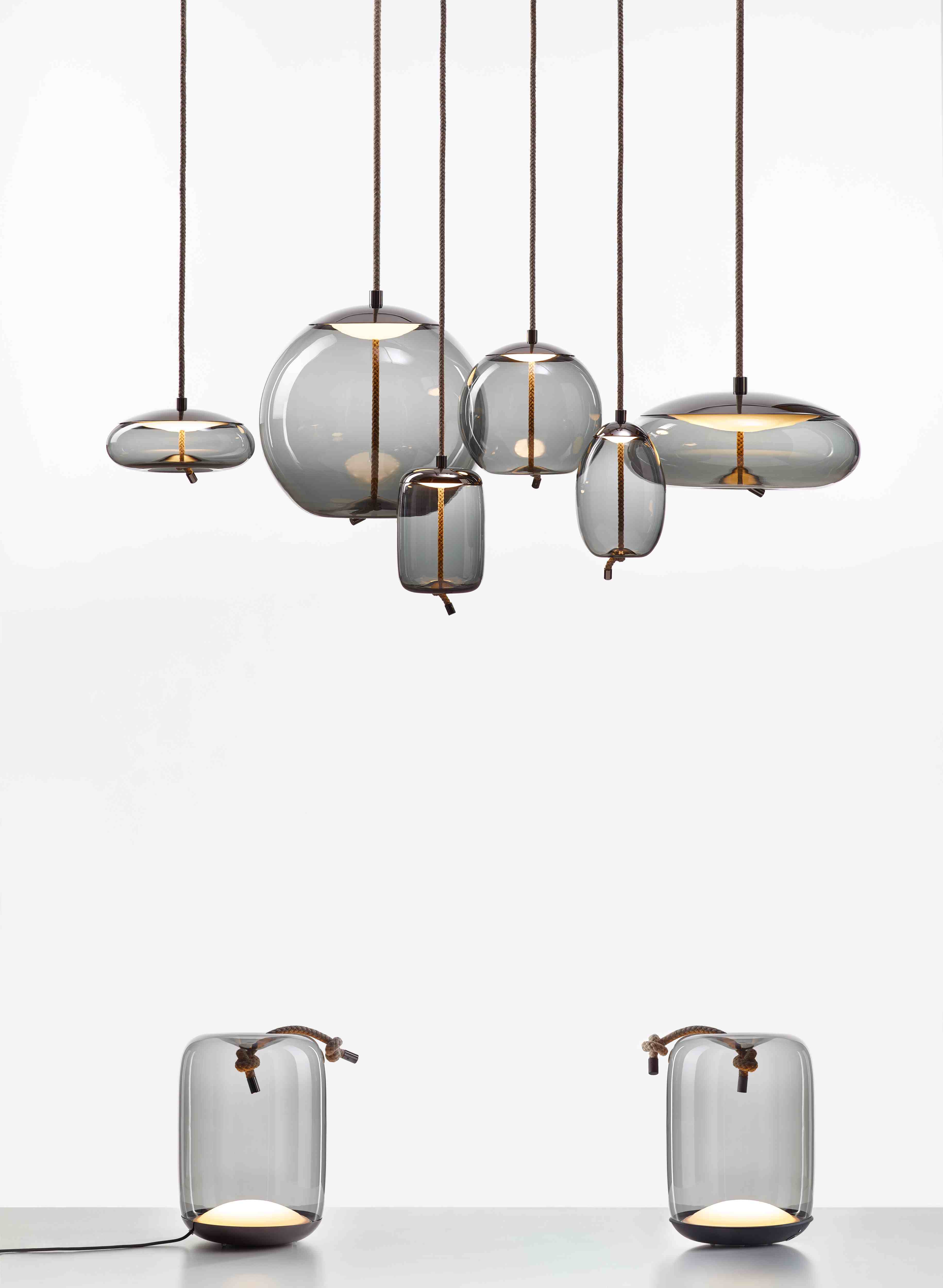 Knoten kleine hängende Lampe - Glas Disco