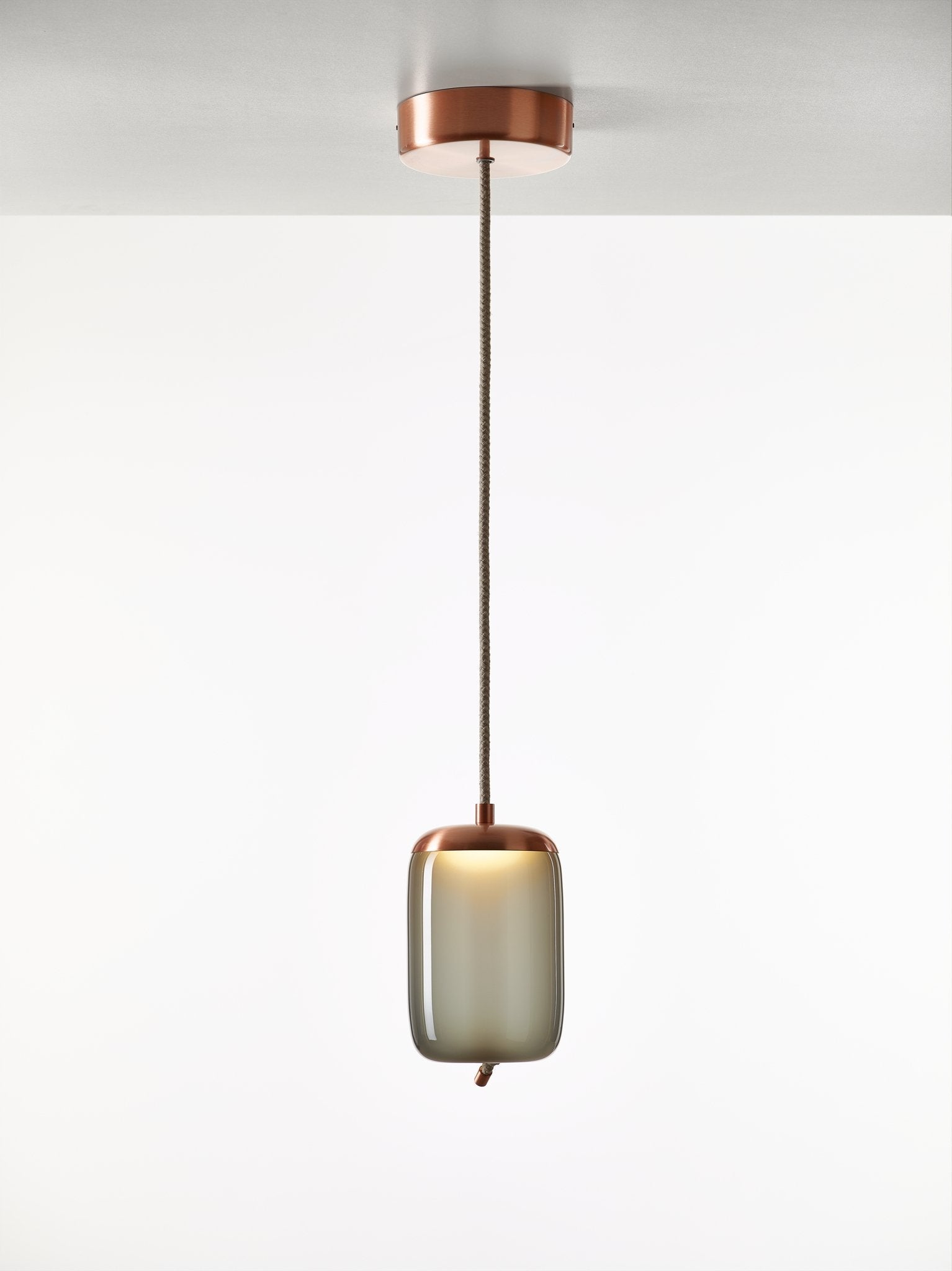 Knot Small hanging lamp - Cilindro glass