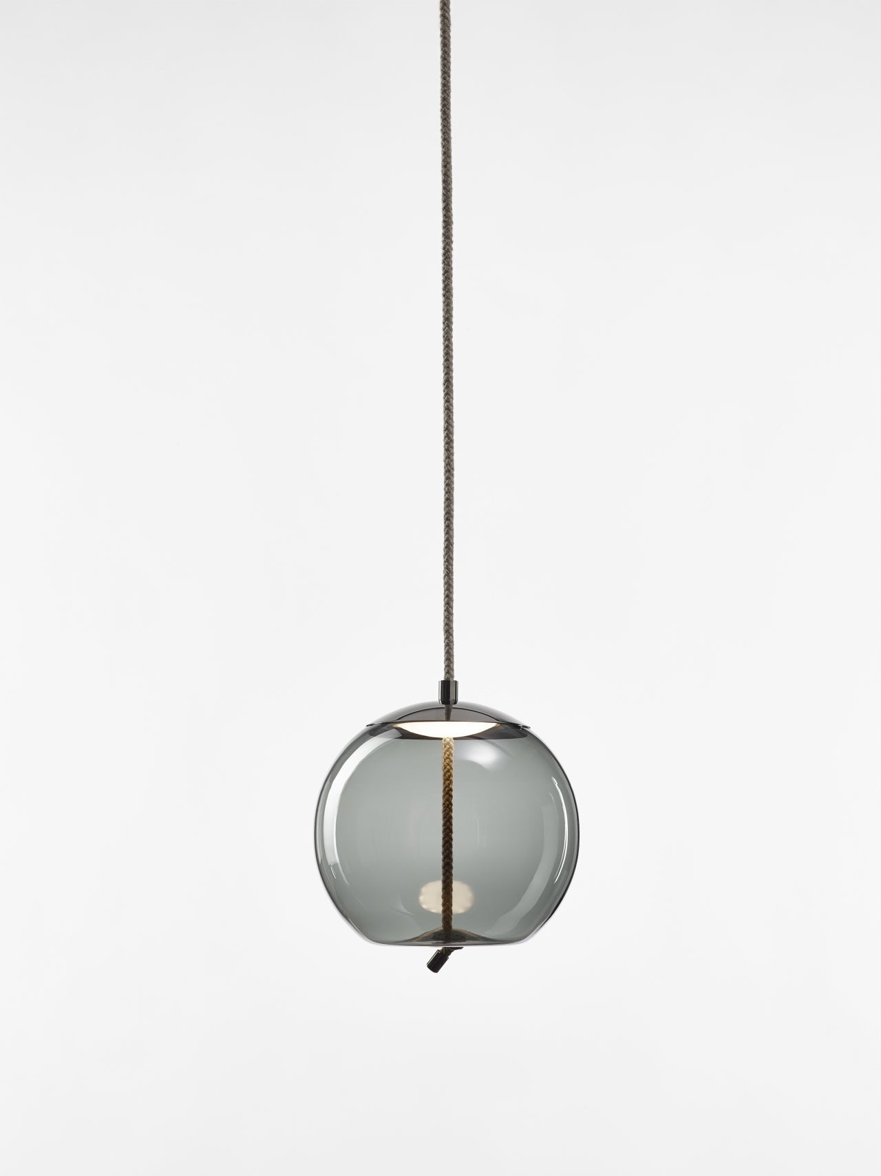 Knot Small hanging lamp - glass sphere