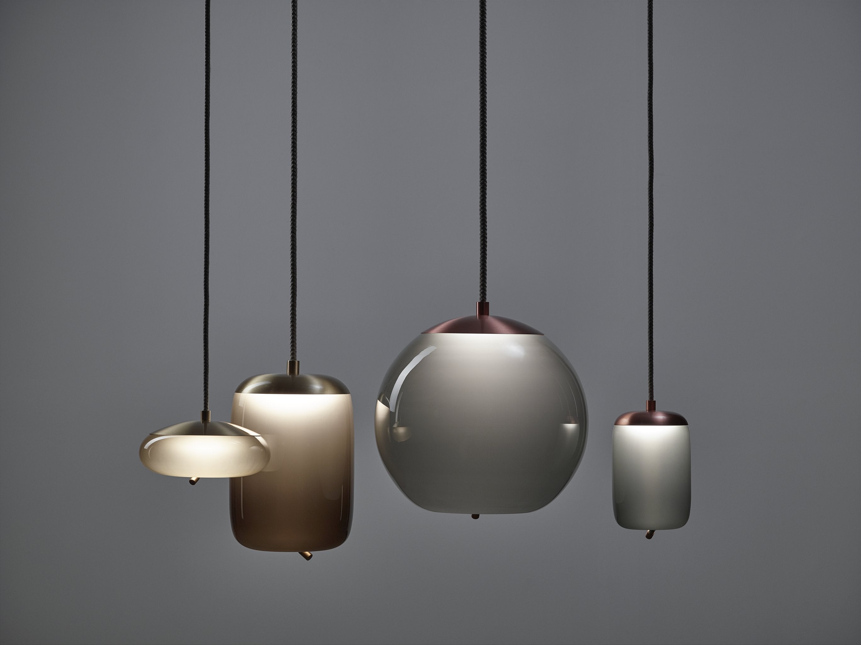 Knoten kleine hängende Lampe - Glas Disco