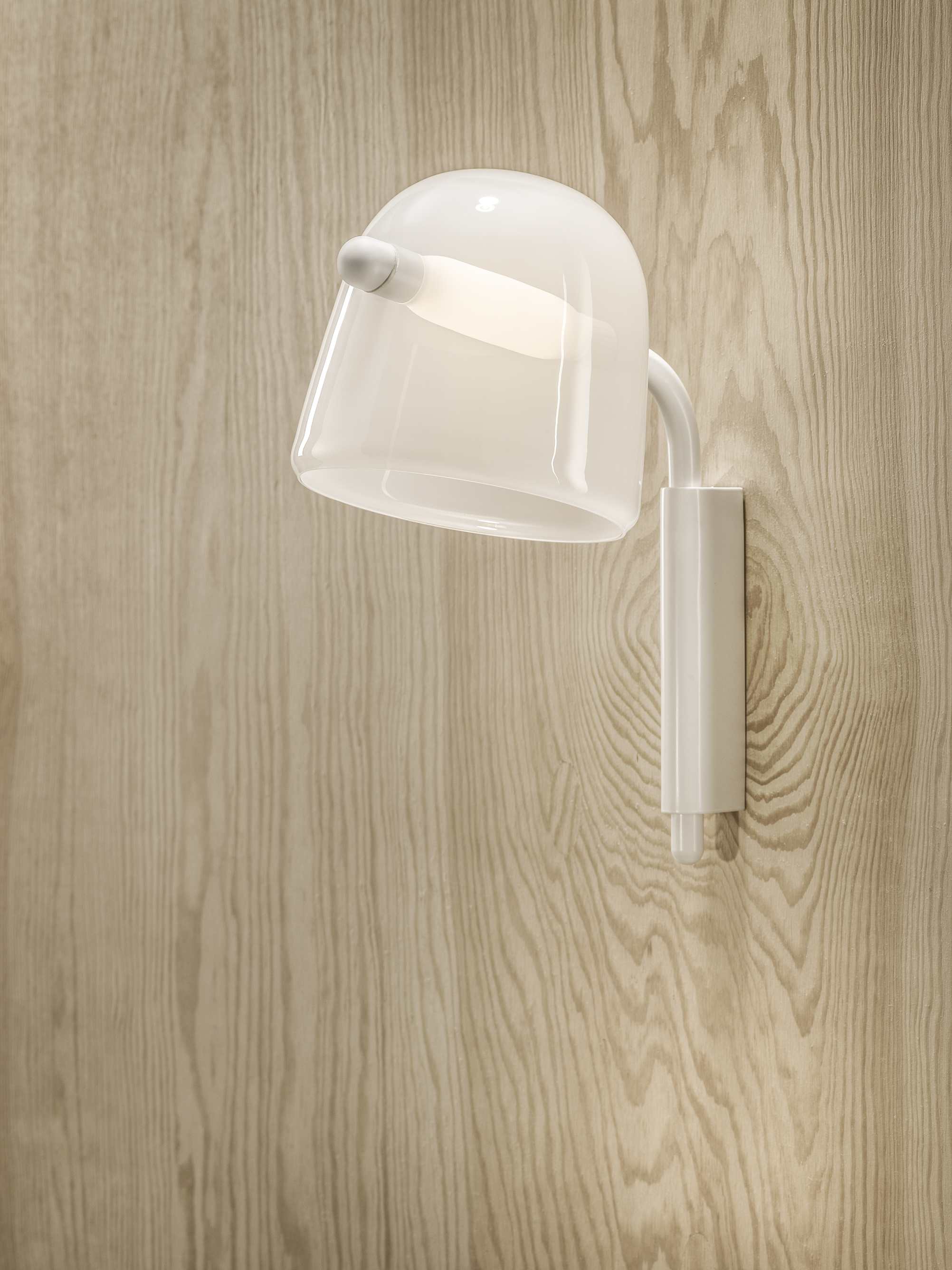 Wall lamp is a white base