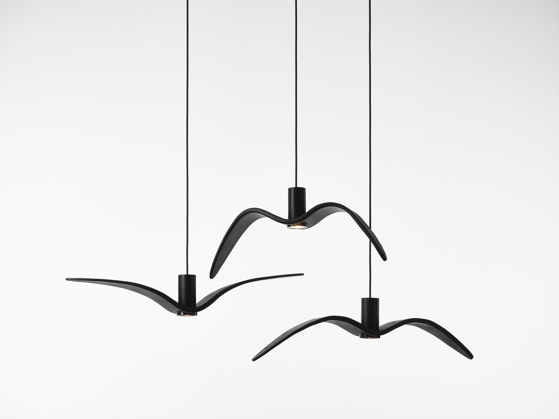 Äußere Hanglampen Nacht Vögel Außenglas