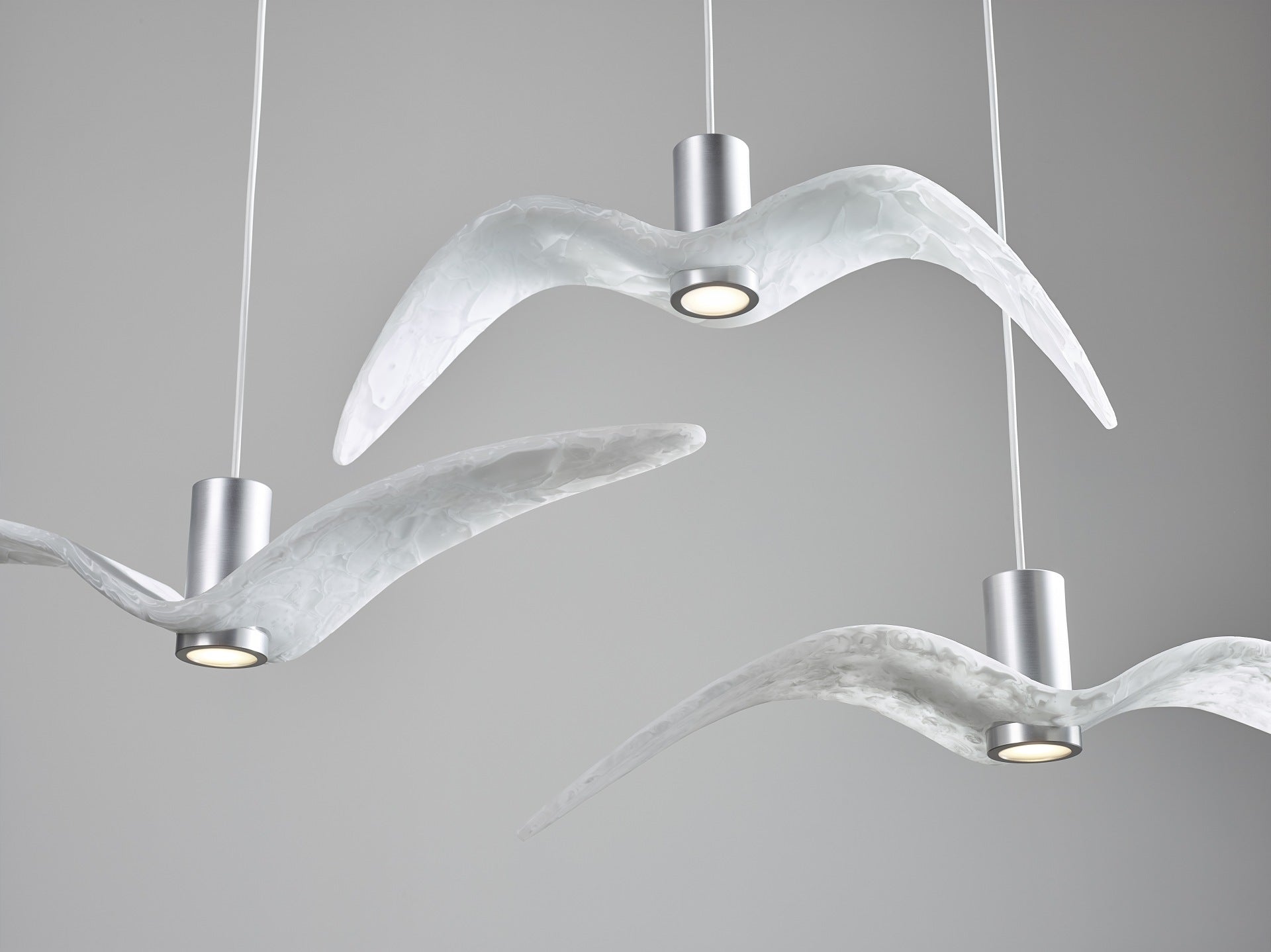 Äußere Hanglampen Nacht Vögel Außenglas