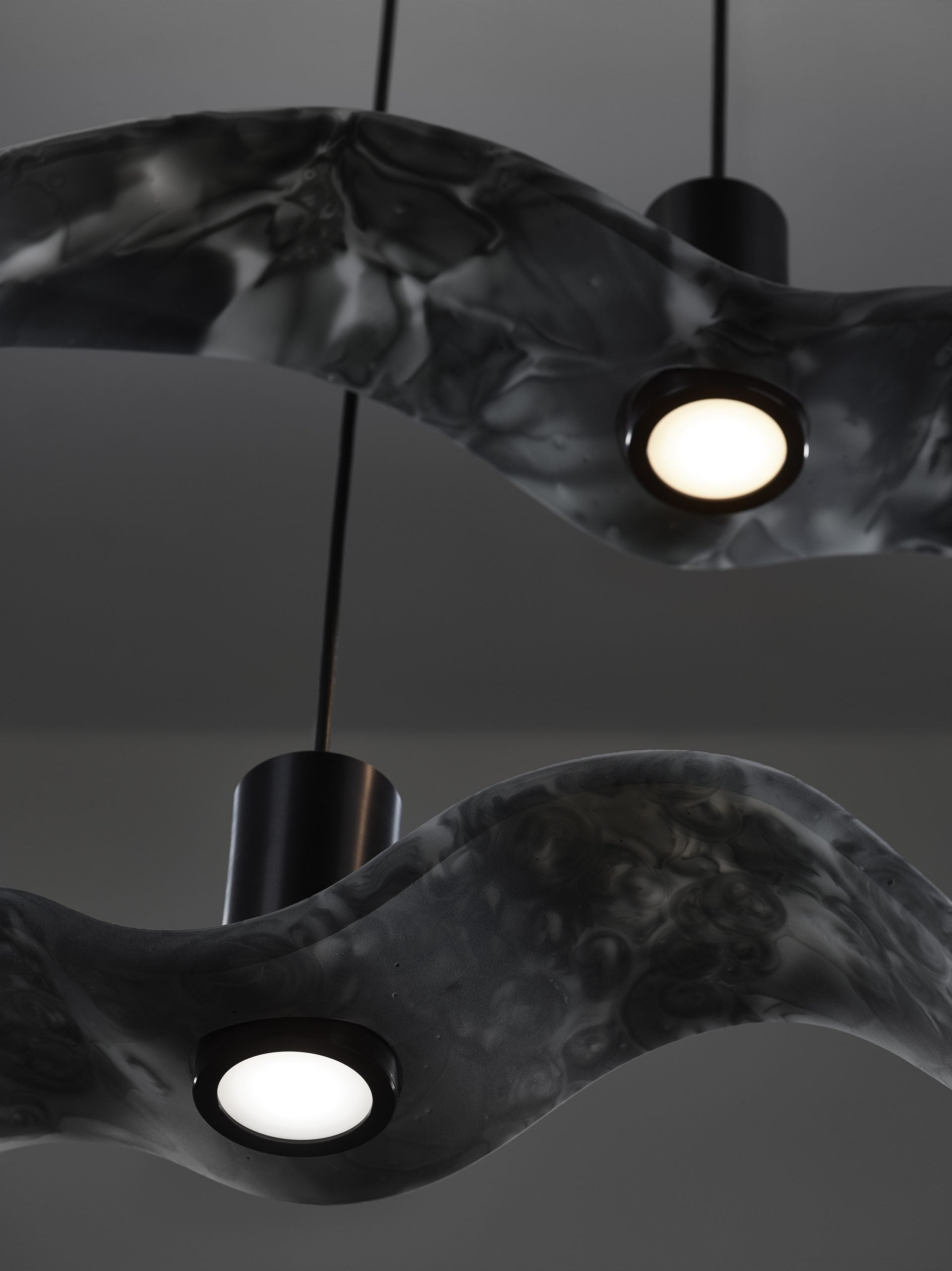 Äußere Hanglampen Nacht Vögel Außenglas