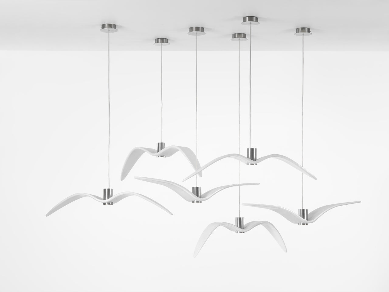 Hanging Lamp Night Birds Glas