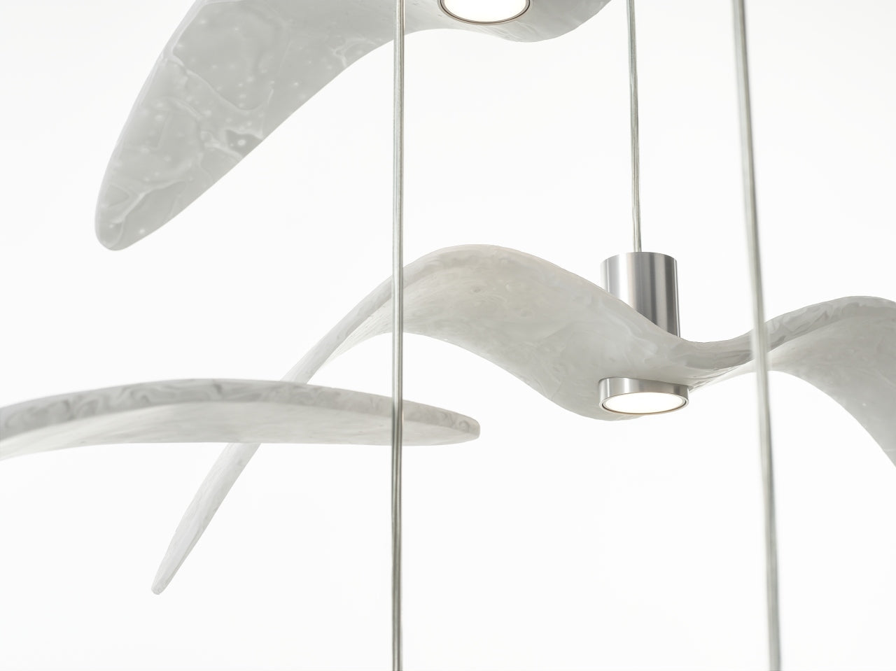 Hanging Lamp Night Birds Glas