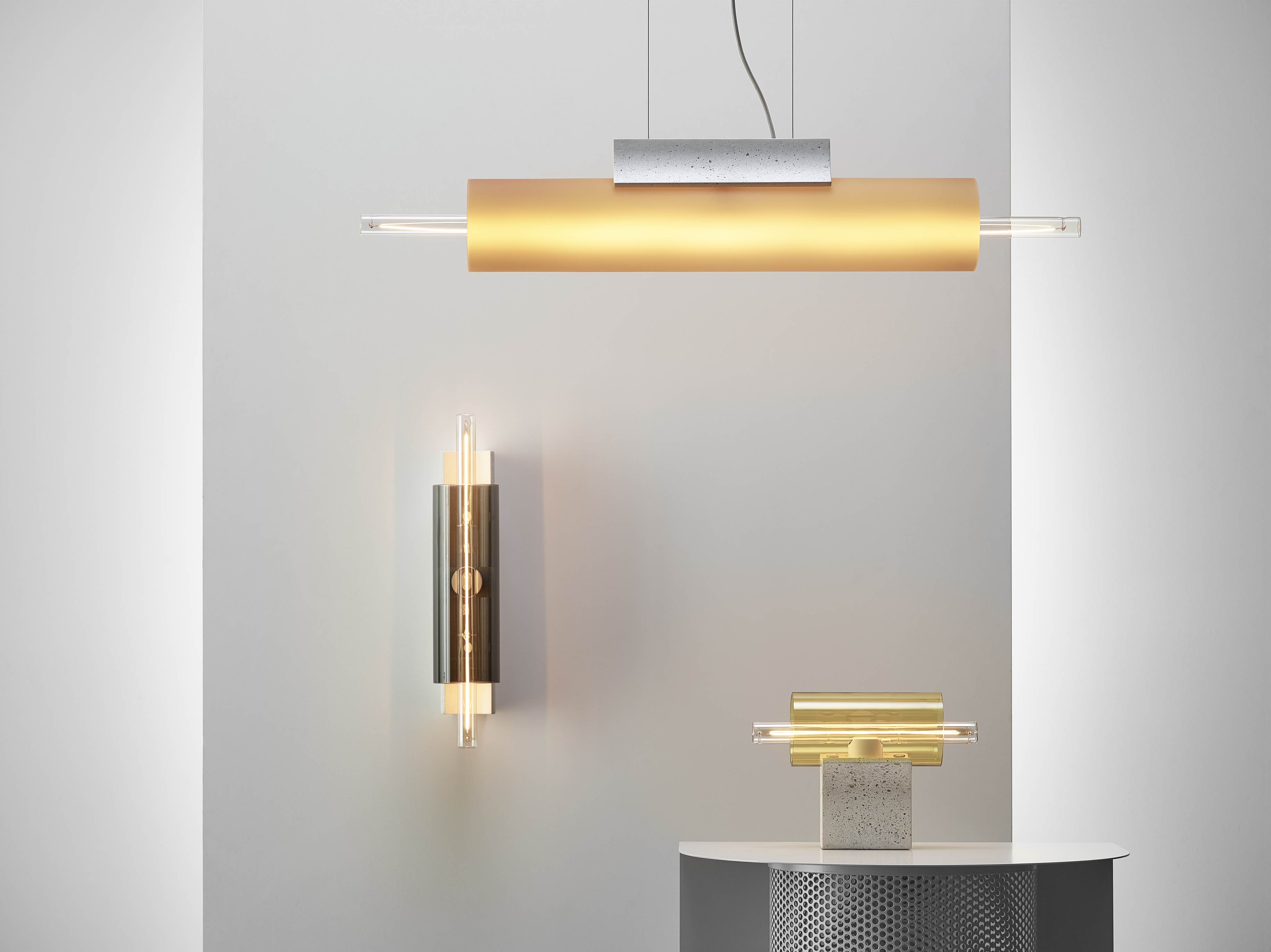 Overlay -Beton -Hang -Lampe