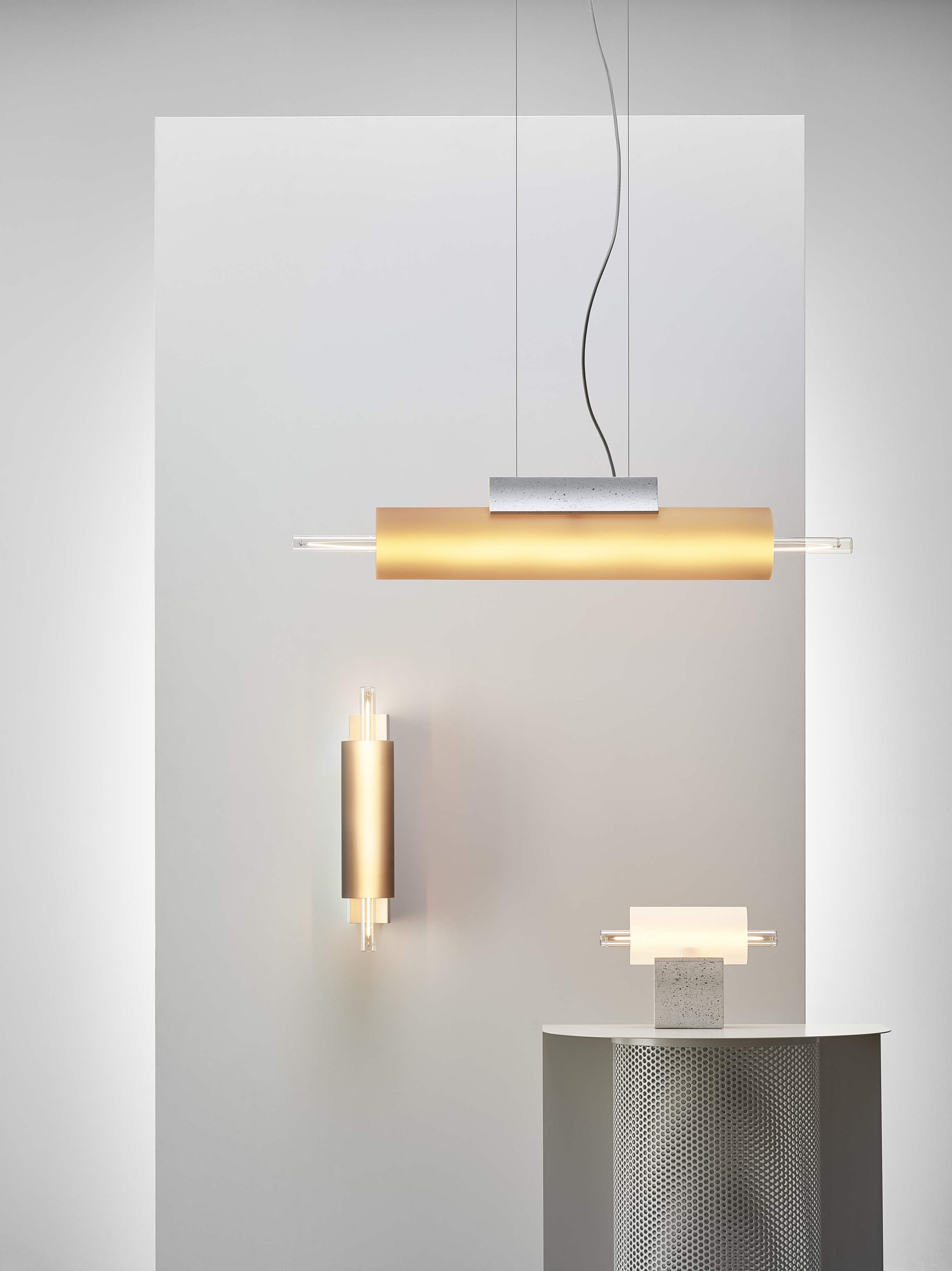 Overlay -Beton -Hang -Lampe