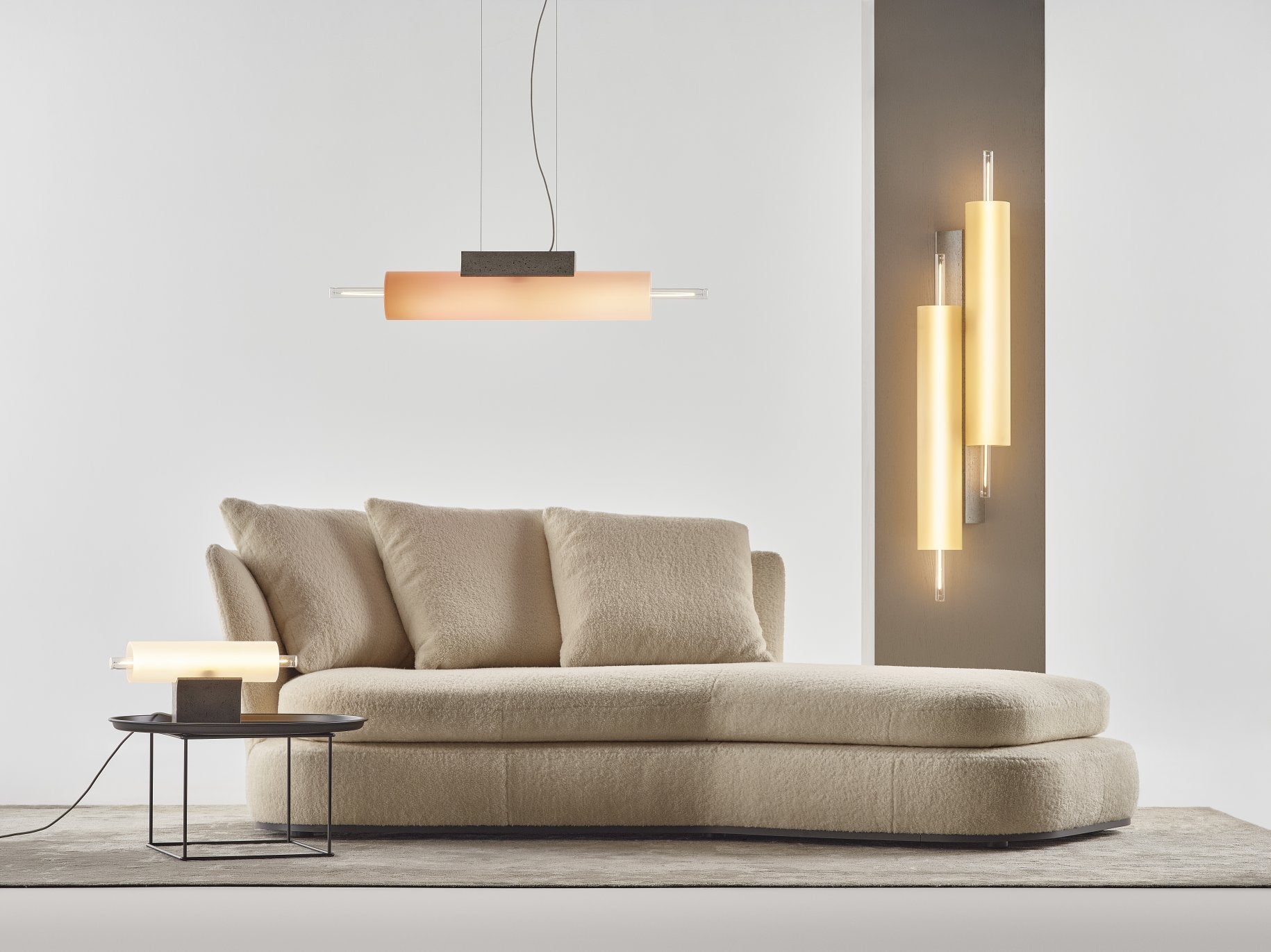 Overlay -Beton -Hang -Lampe