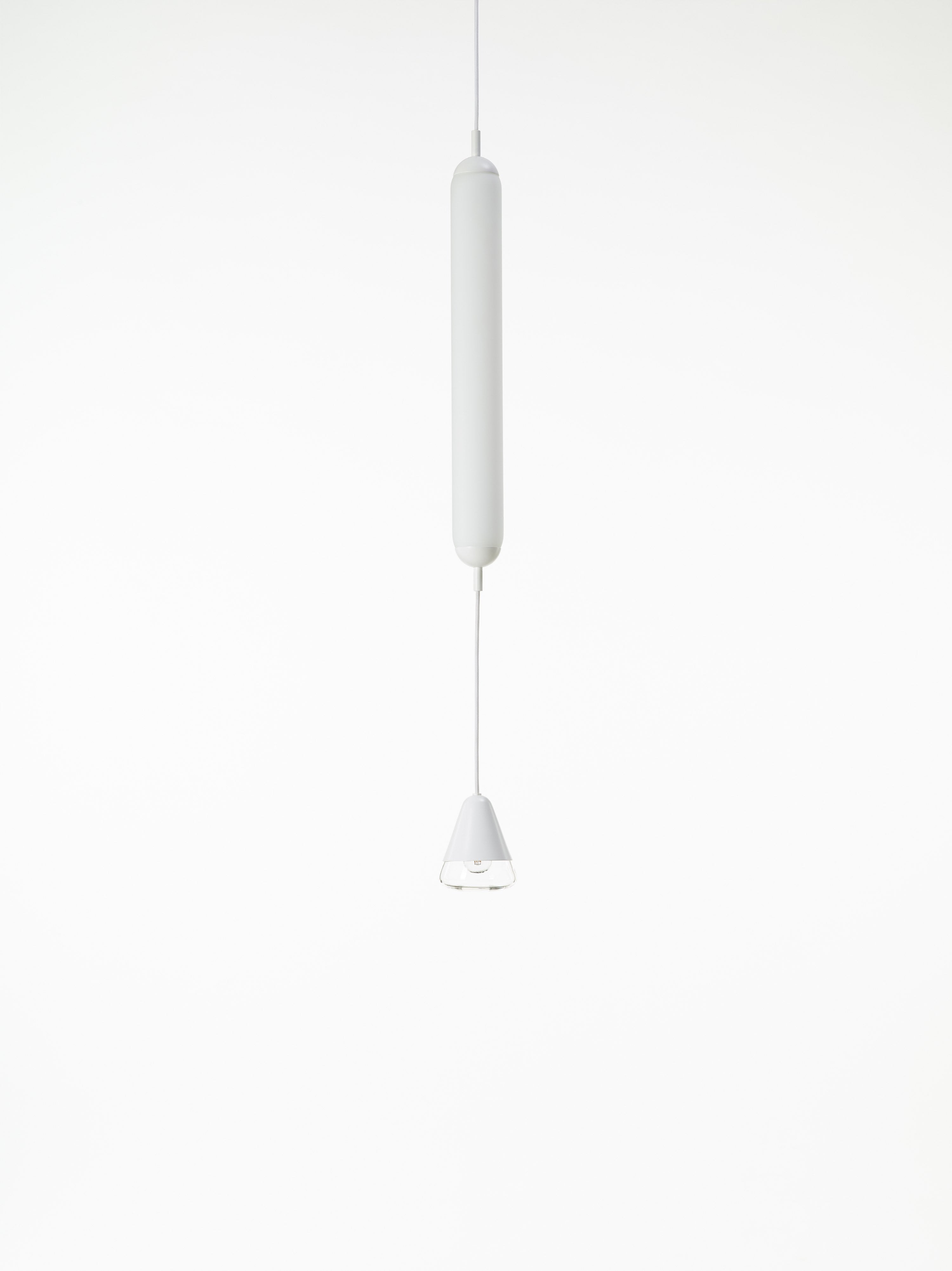 Puro Single hanging lamp - vertical matt glass