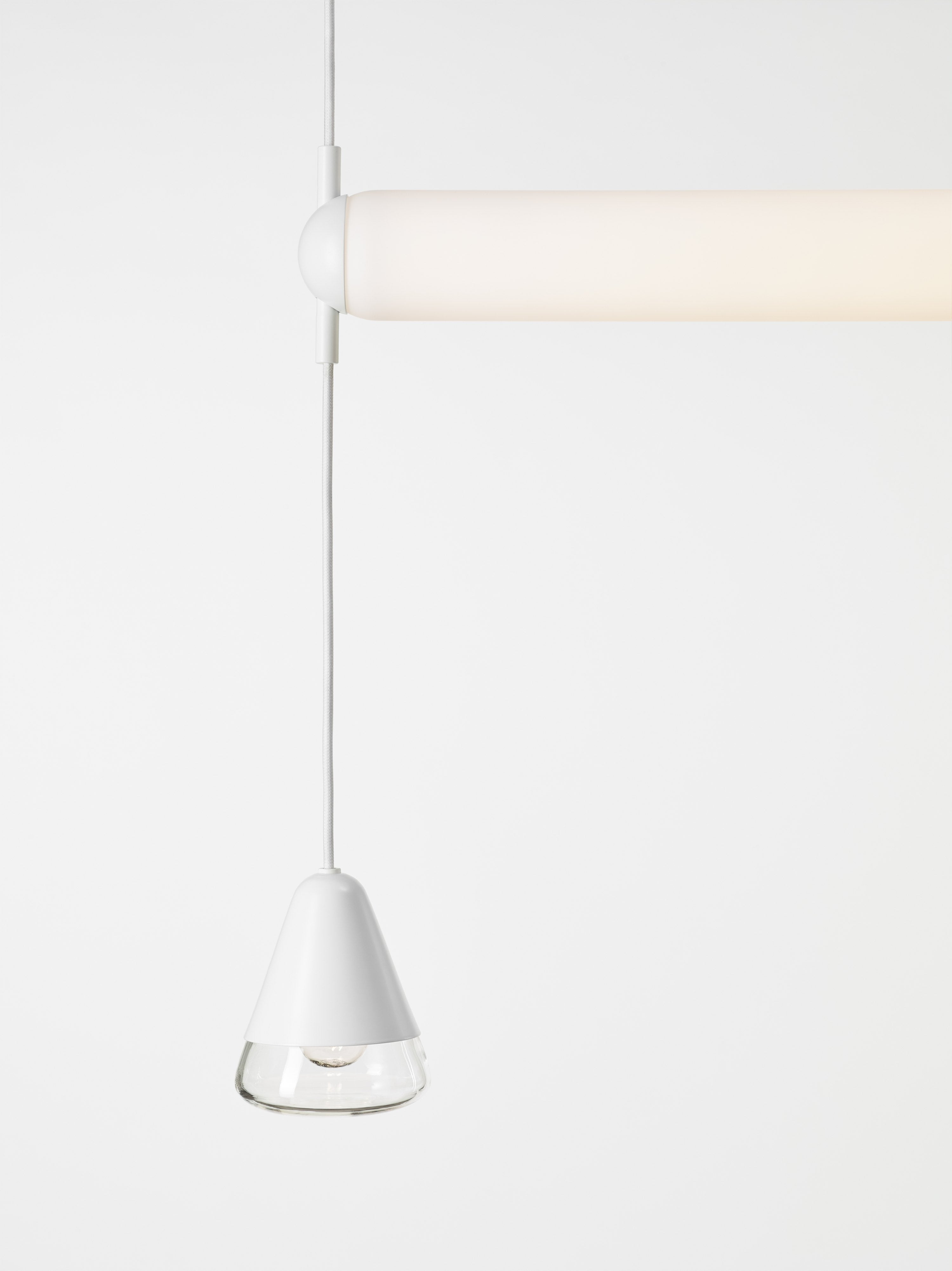 Puro Single hanging lamp - Horizontal Matte glass