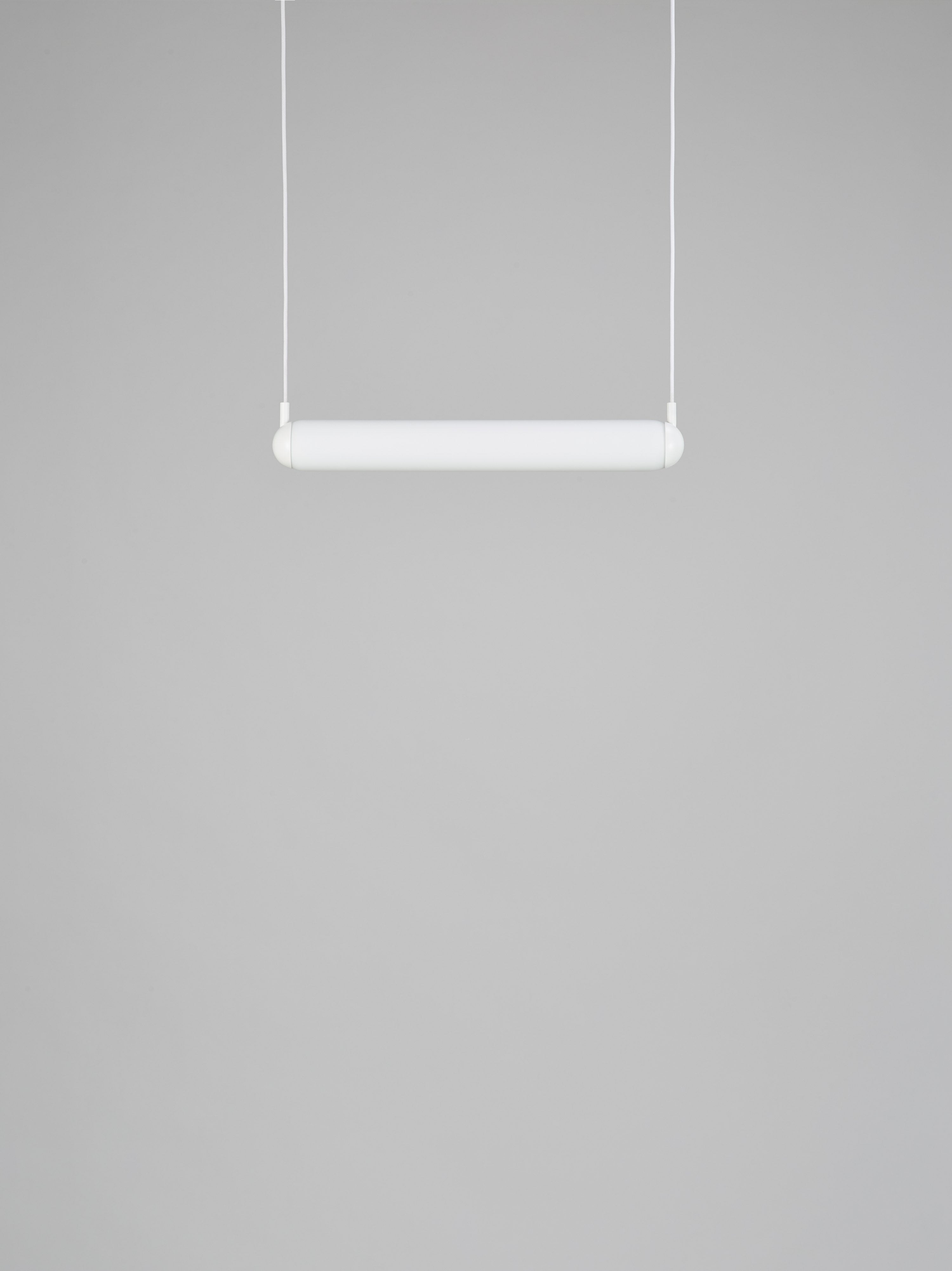 Puro Solo Hanging Lamp - horizontales mattes Glas