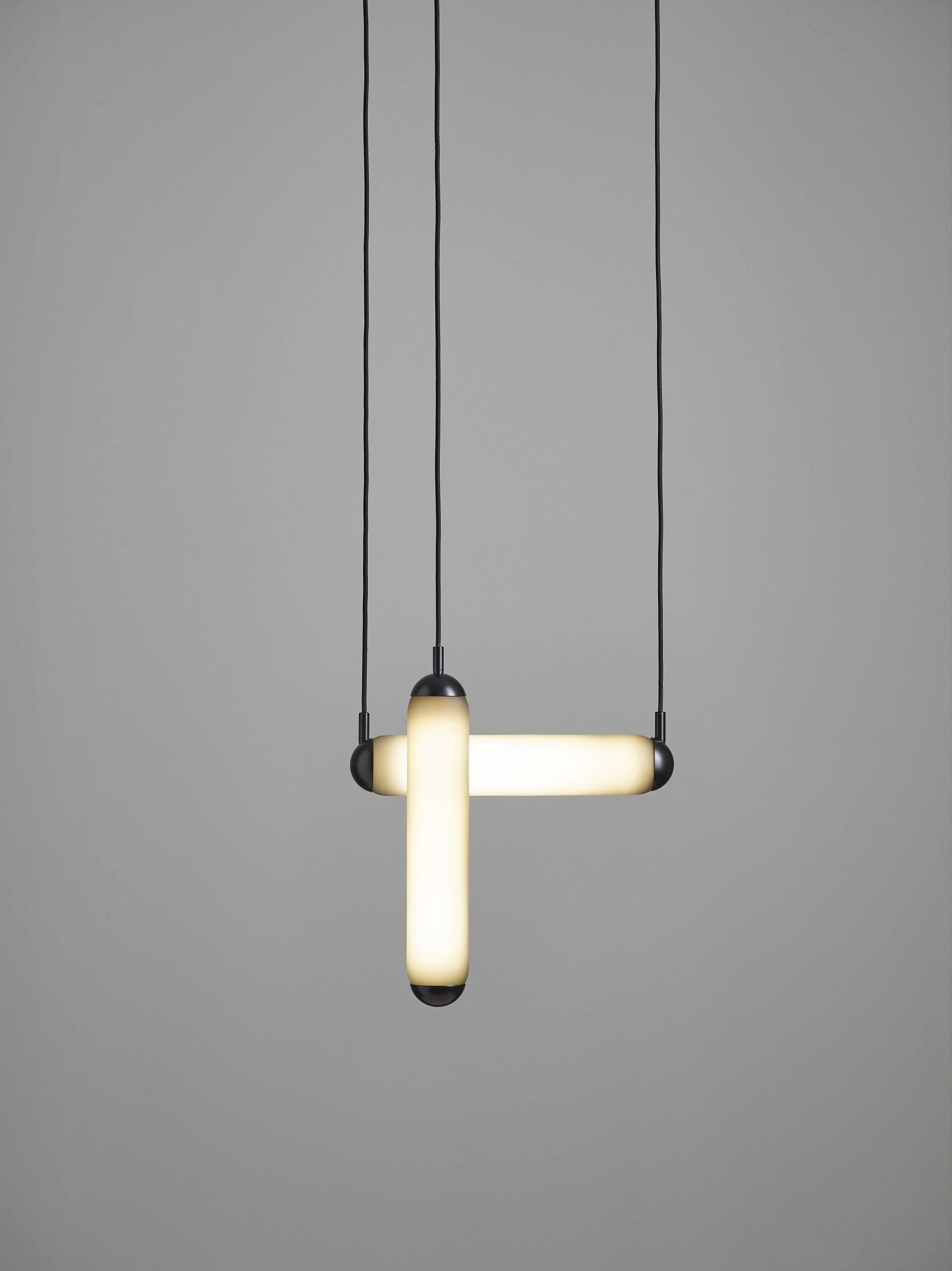 Puro Solo Hanging Lamp - horizontales mattes Glas