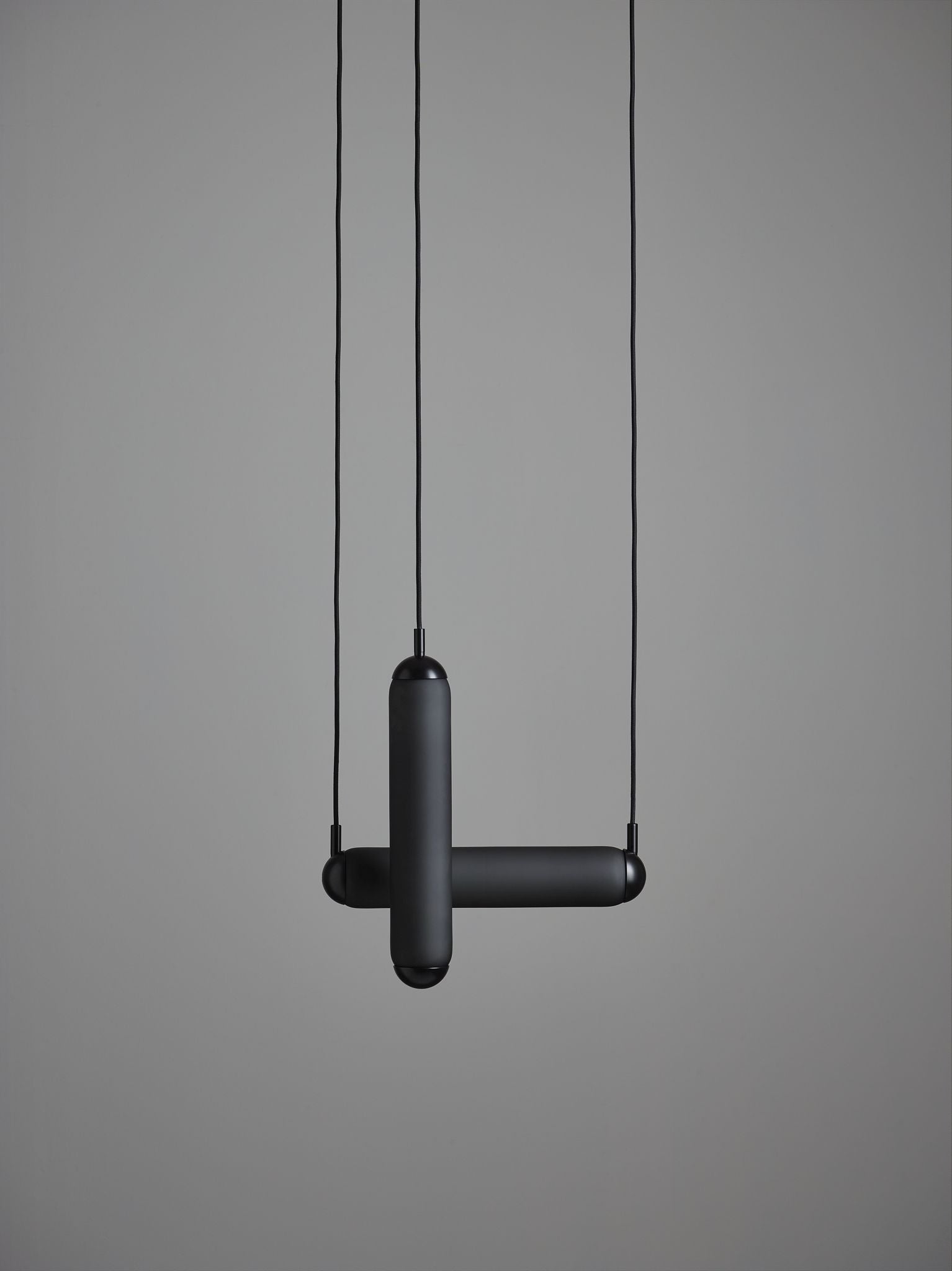 Puro Solo Hanging Lamp - horizontales mattes Glas