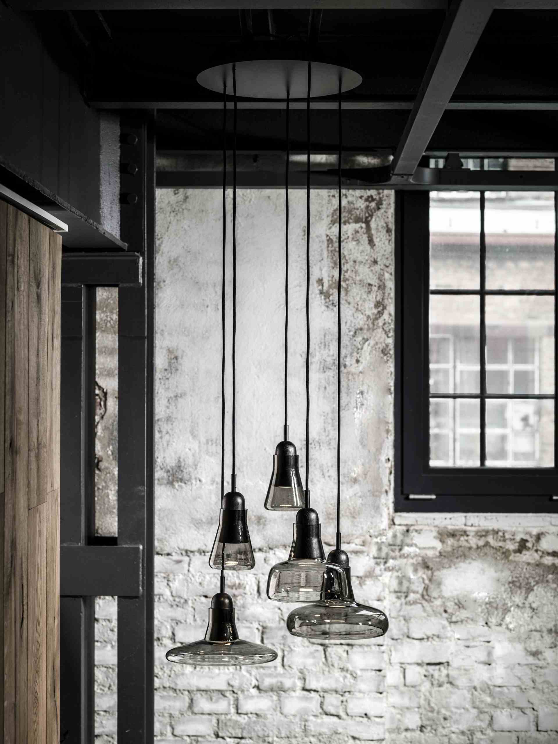 Schatten Hanging Lampe - Ringmattglas einstellen