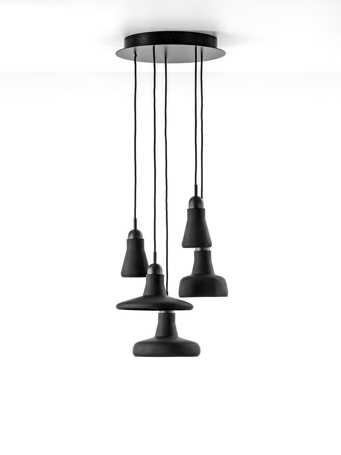 Shadows hanging lamp - set ring matte glass