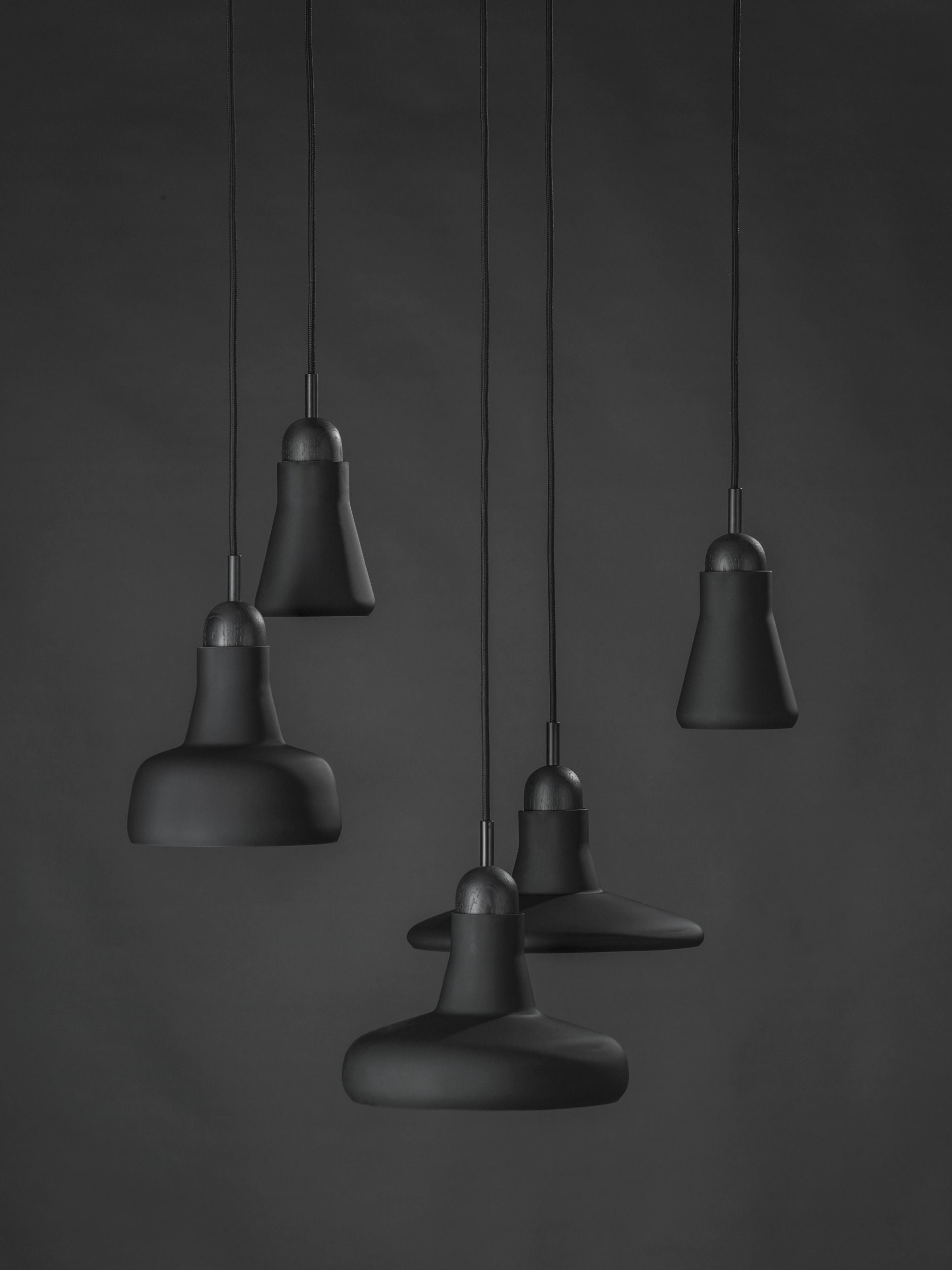 Shadows hanging lamp - set ring matte glass