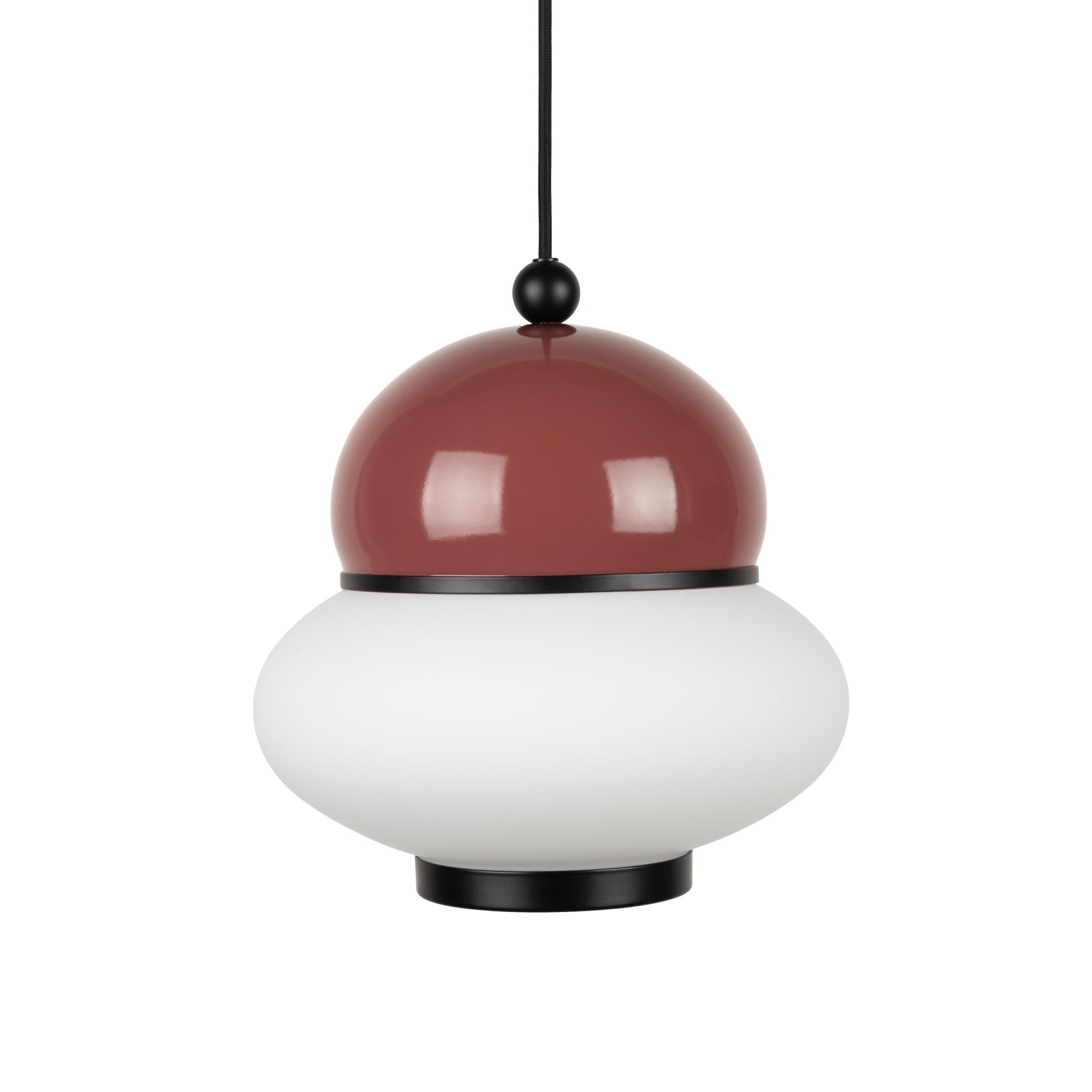 Hängelampe BUMBLE in Bordeaux mit schwarzem Finish