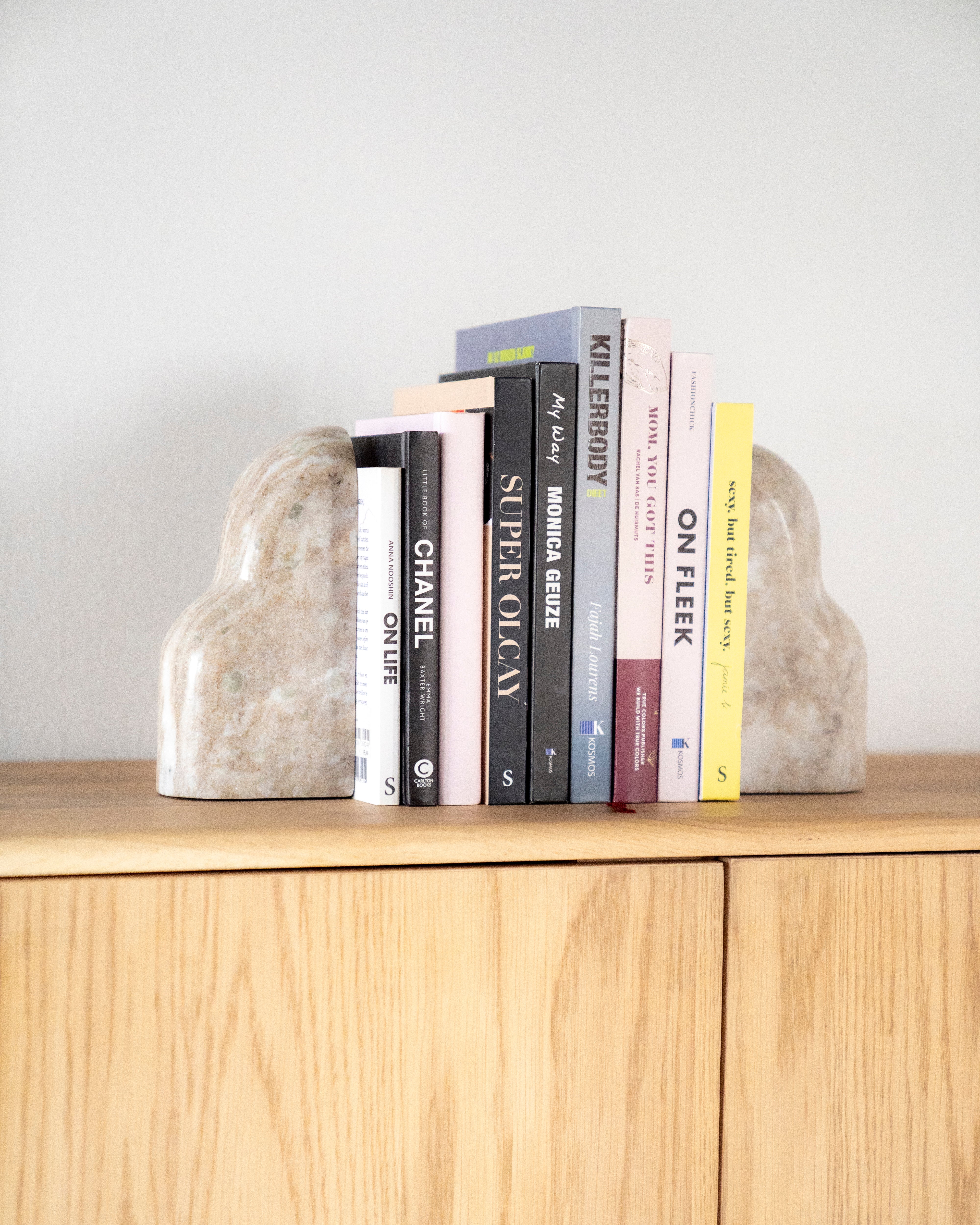 Podpórka na książki MONTGRI beżowy marmur