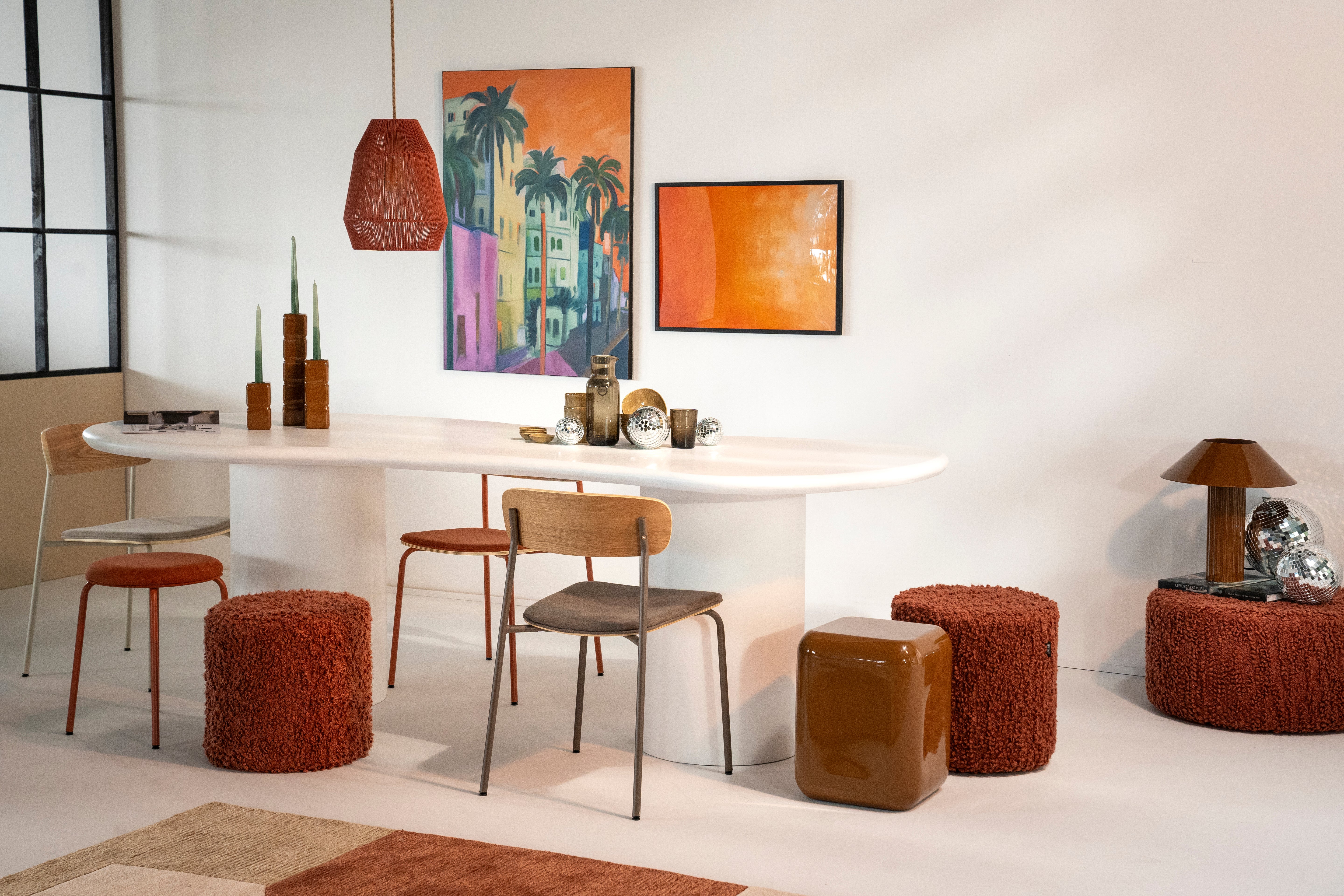 Hocker VISTA dunkelbeige