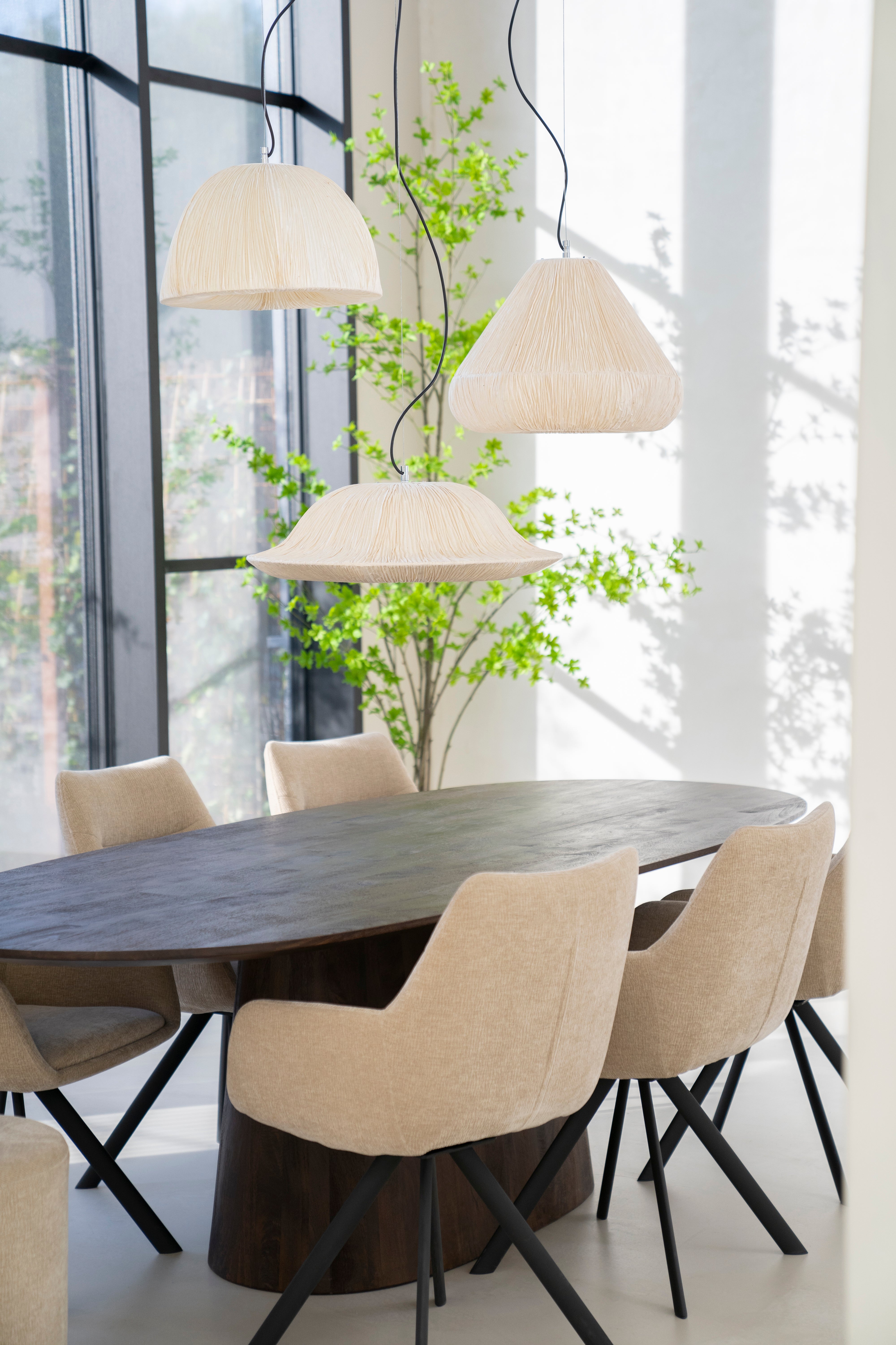 Pendant lamp LOKTA light beige paper