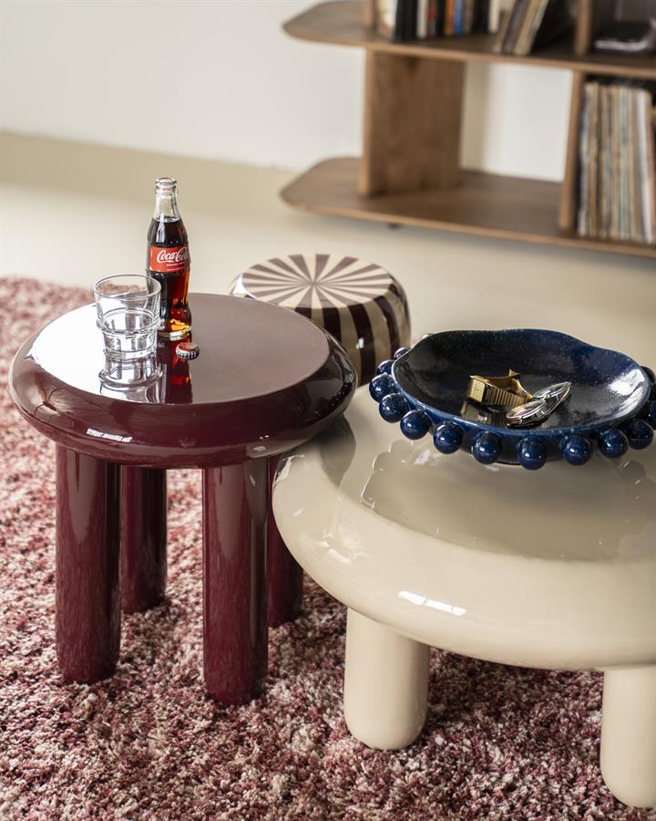 BALLOON cream side table