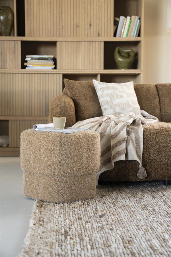 KELSO mustard pouf