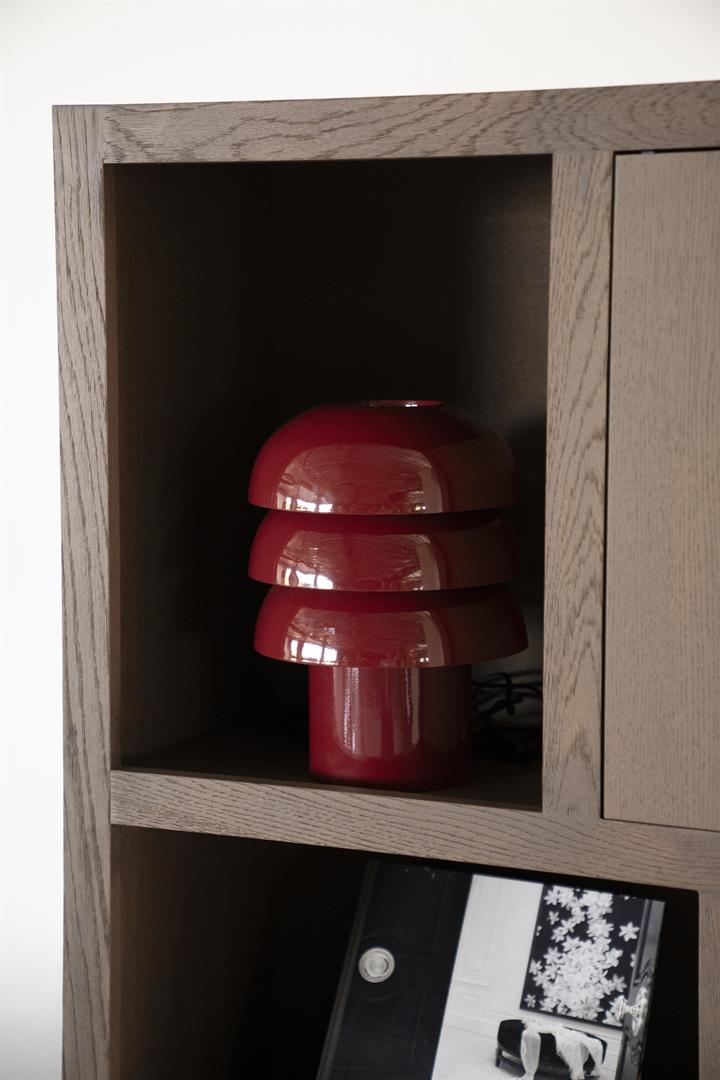 Tischlampe CURO burgunderrot