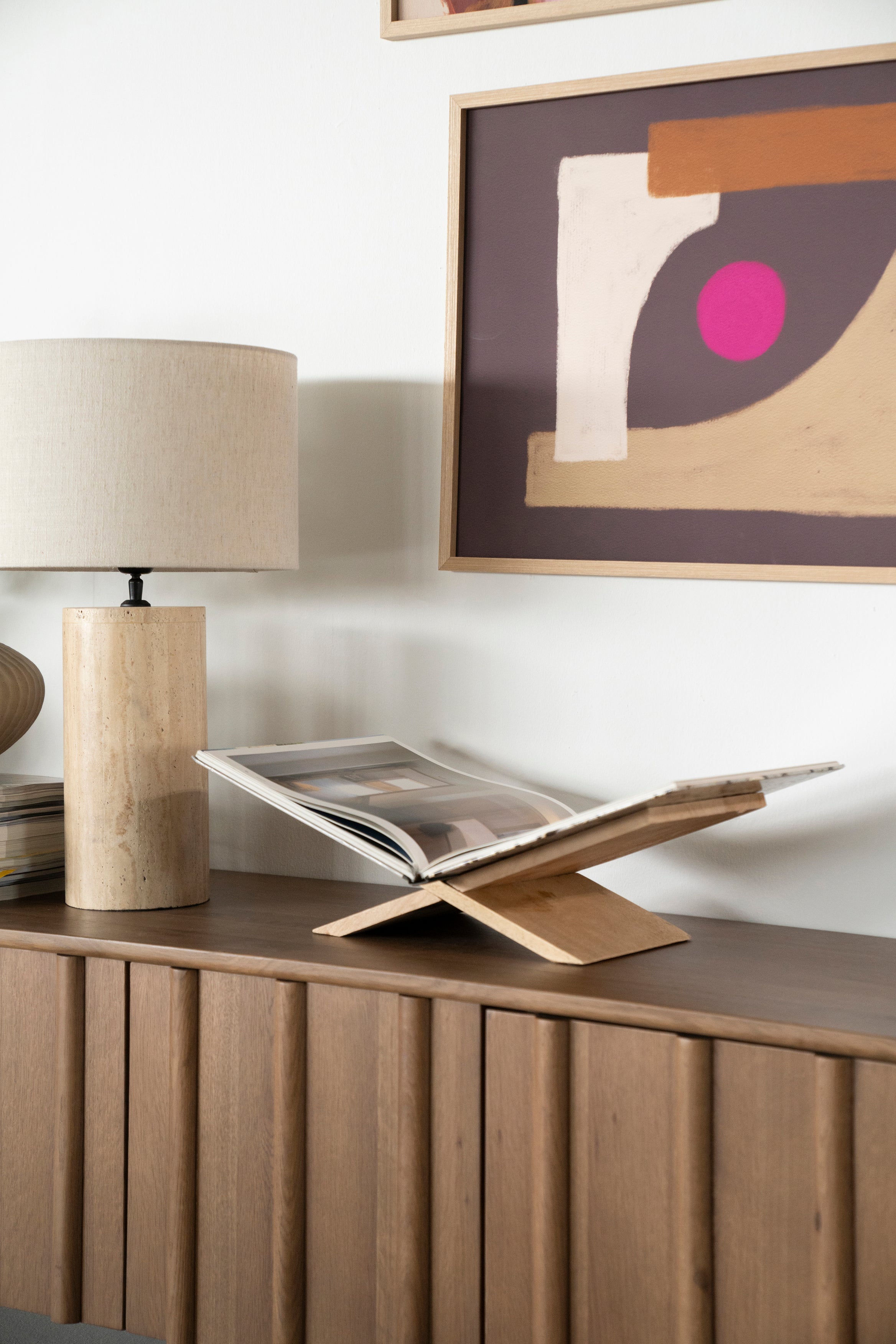 Buchständer TEE helles Mangoholz