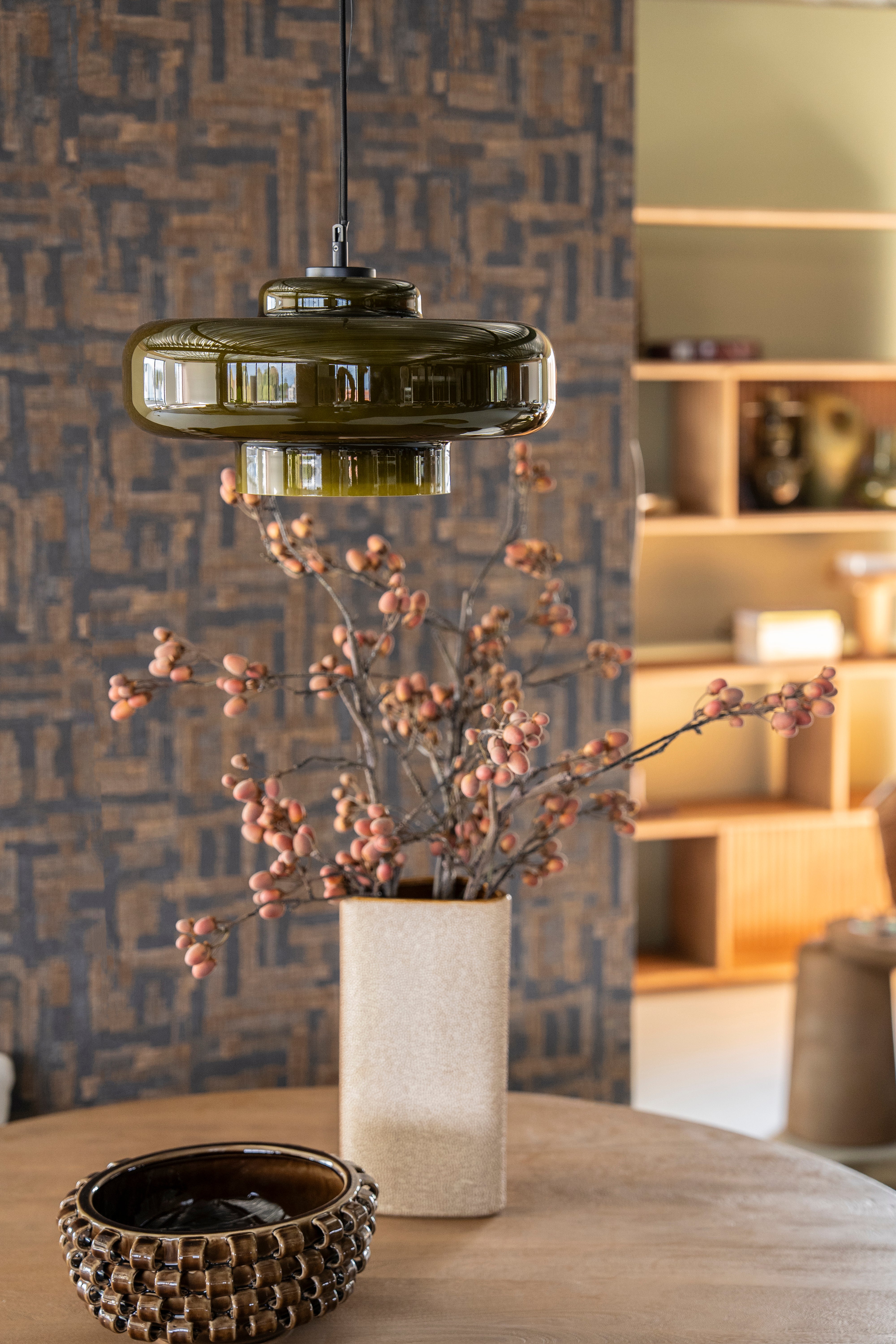 Wazon DOTANGLE żółta ceramika