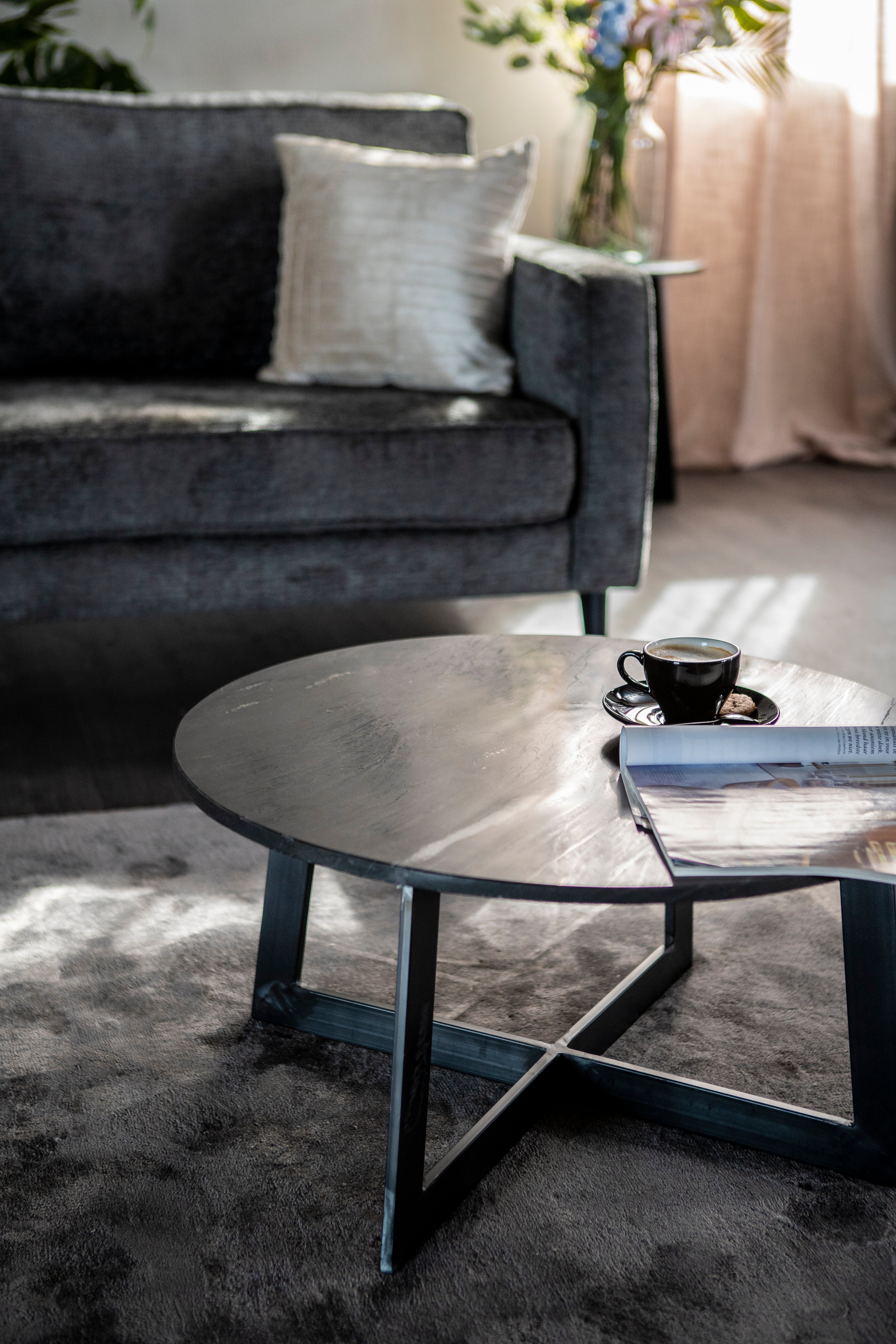 Couchtisch MAJOR schwarzer Marmor