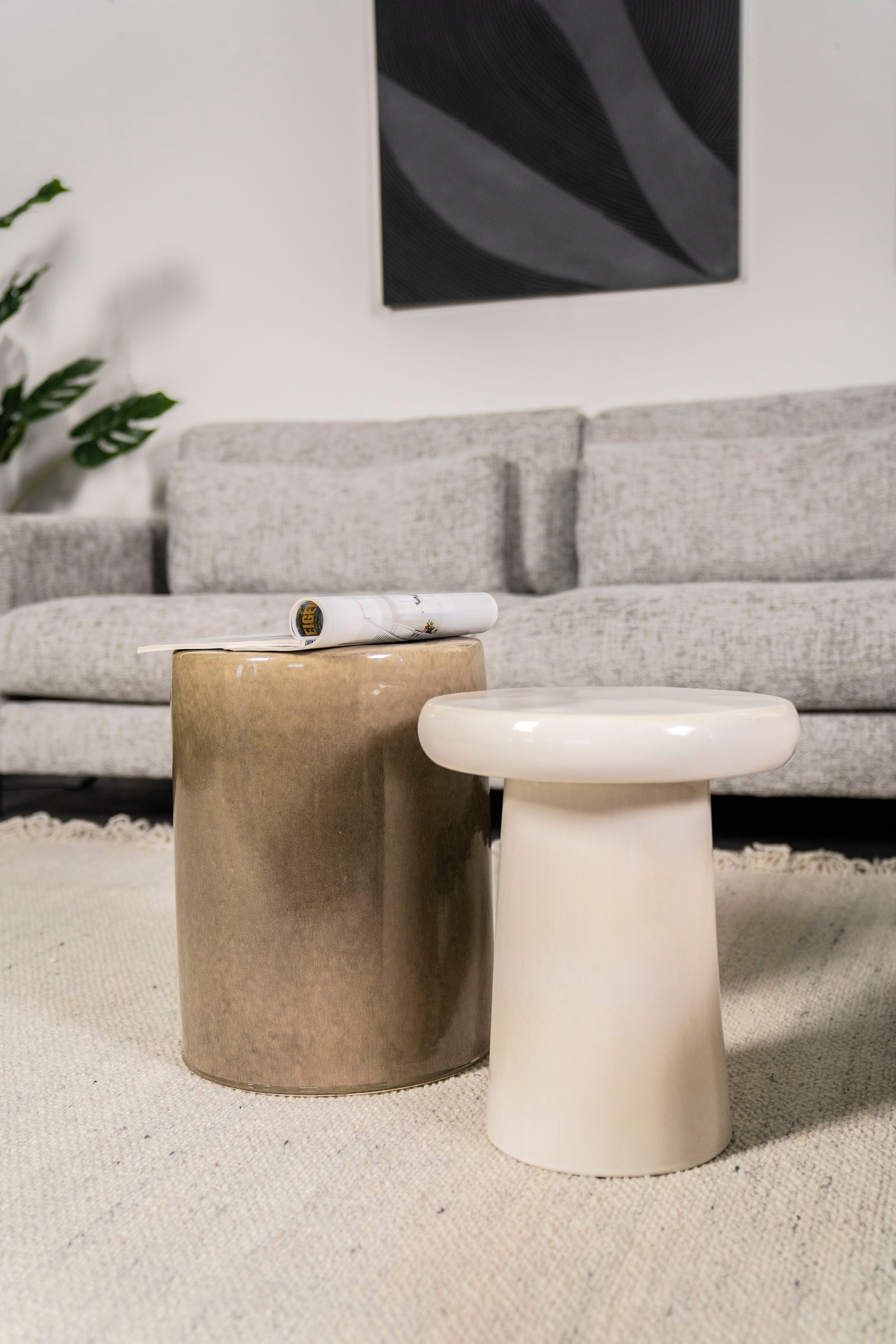 GLAZE Cream Side Table