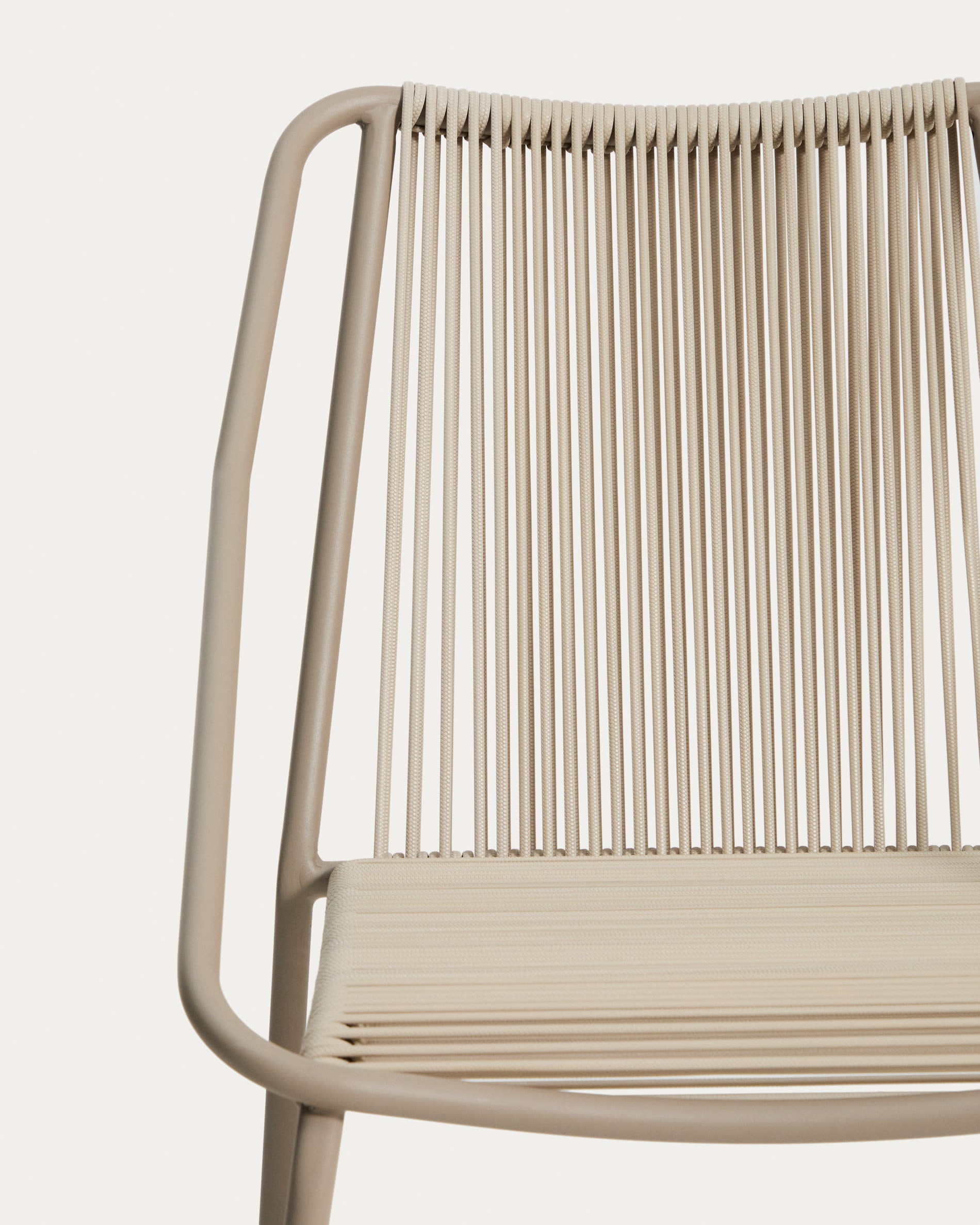 Gartenstuhl ZIVIA ecru mit taupefarbenem Gestell