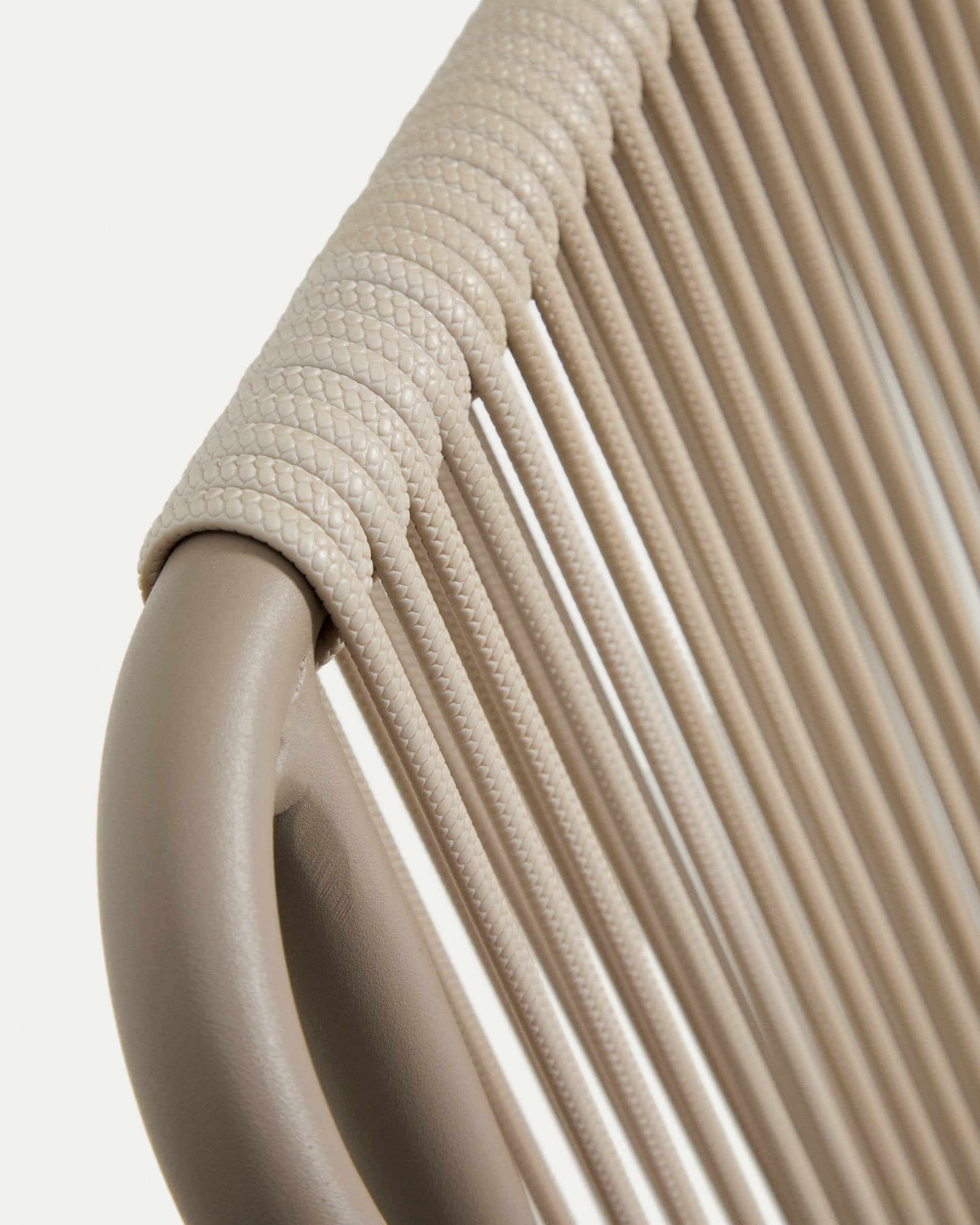 Gartenstuhl ZIVIA ecru mit taupefarbenem Gestell