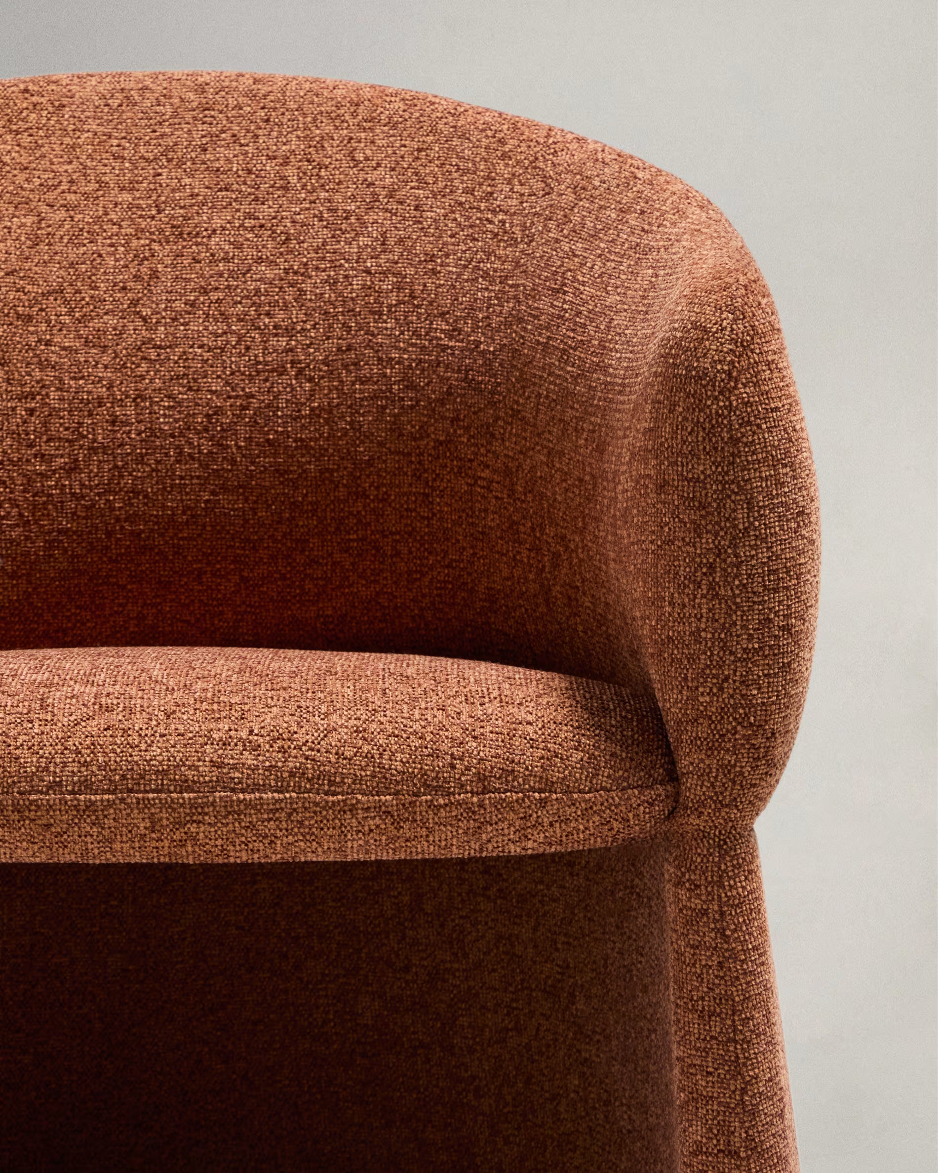 Polsterstuhl BOSCA ziegelrotes Chenille
