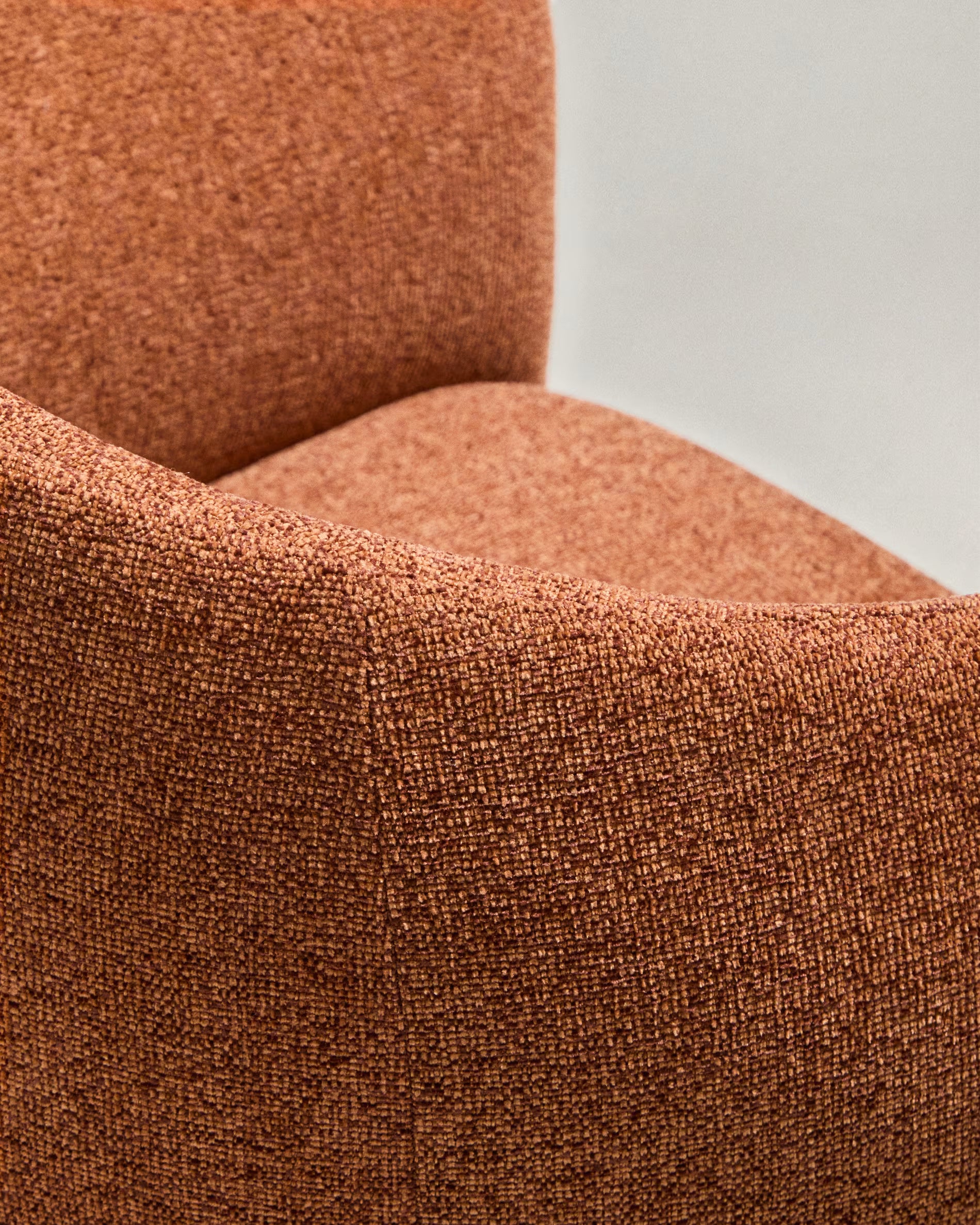 Polsterstuhl BOSCA ziegelrotes Chenille