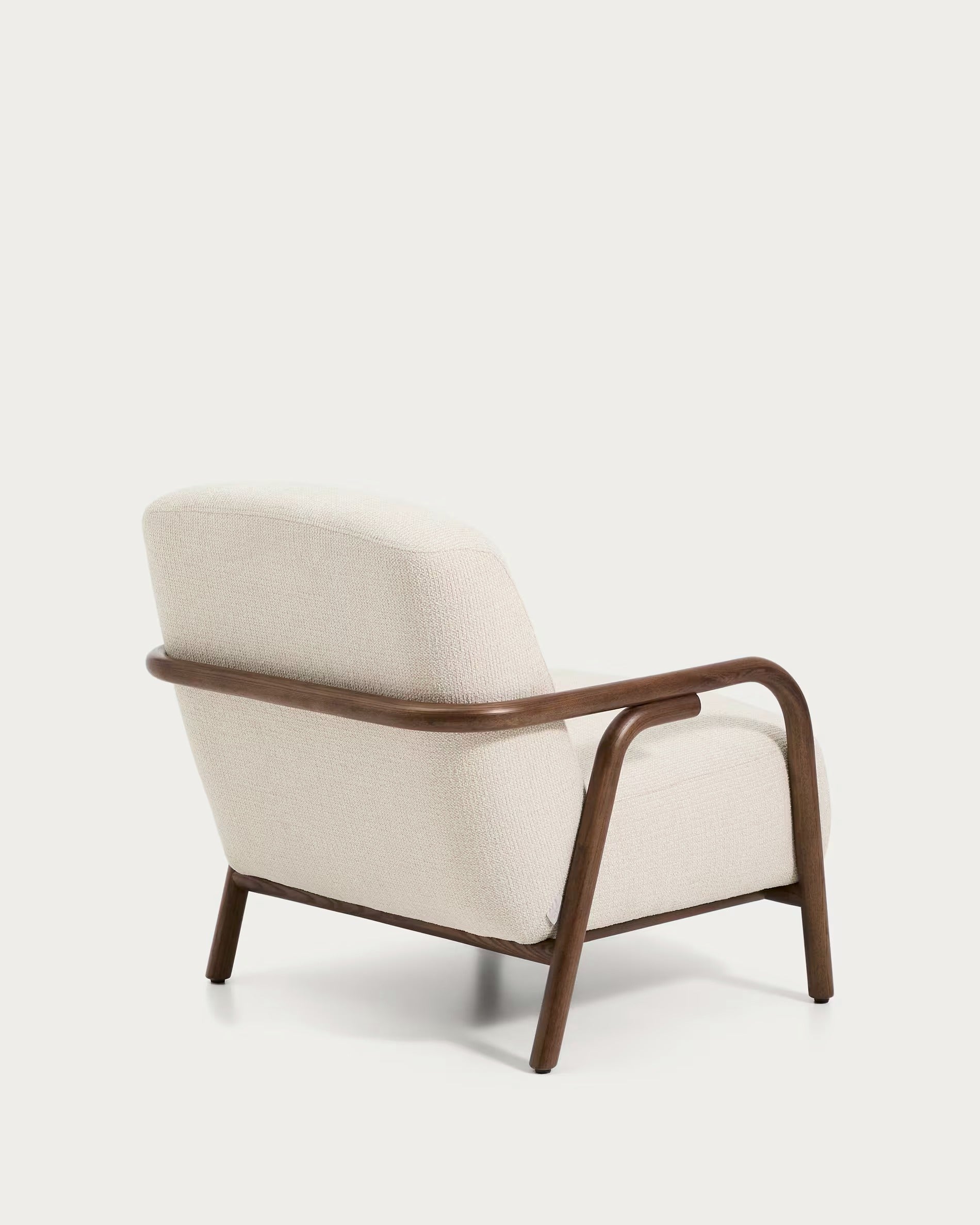 SYLO Armchair in Beige with Dark Ash Base