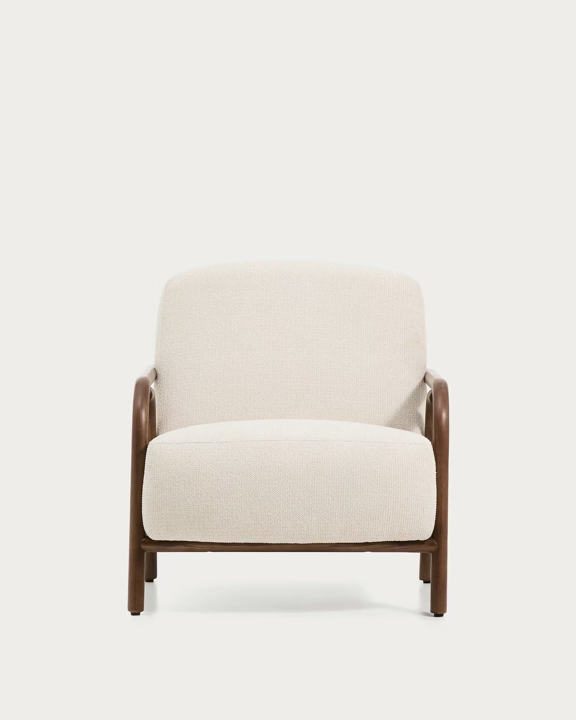 SYLO Armchair in Beige with Dark Ash Base