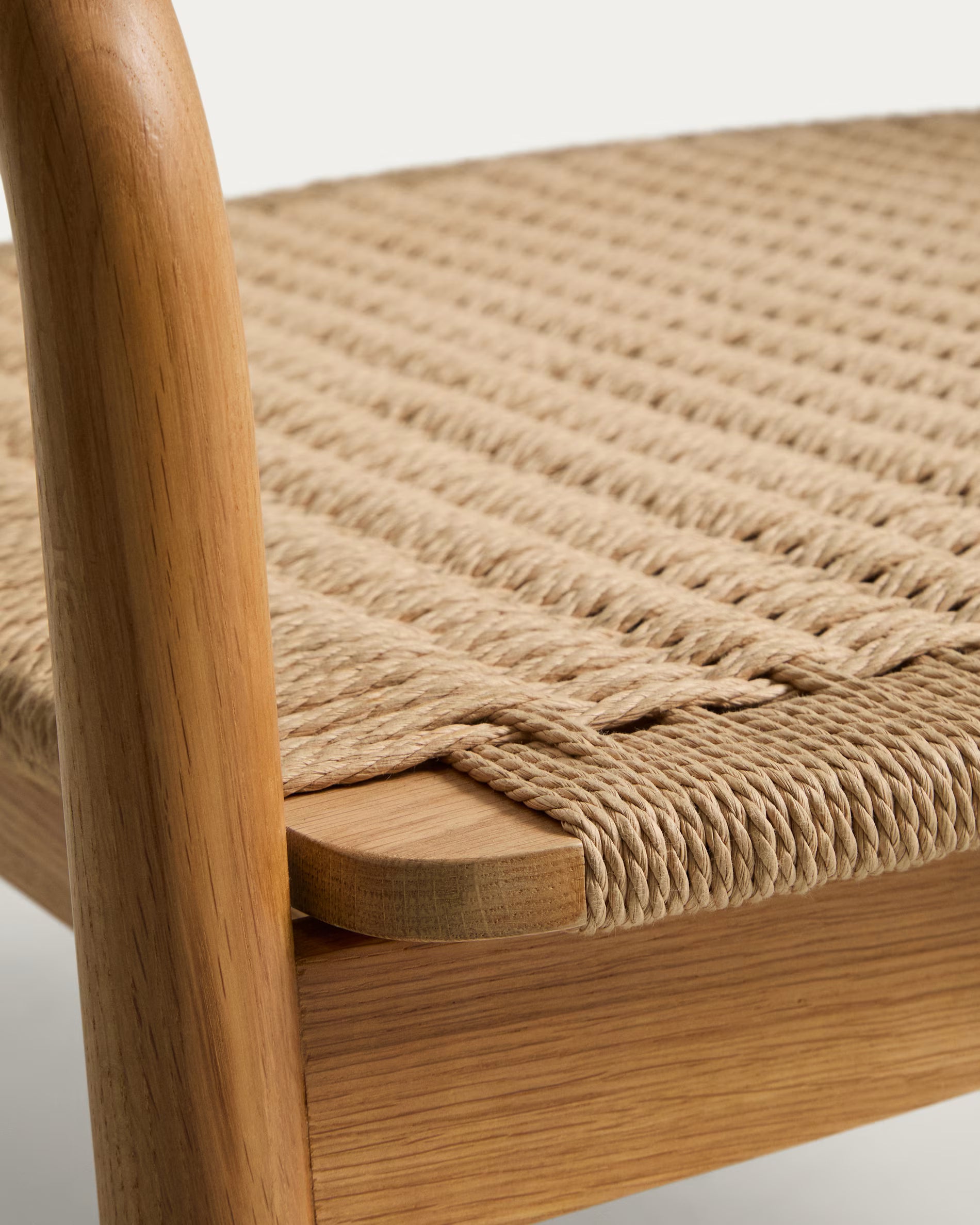 Sessel DERILE beige mit Holzgestell