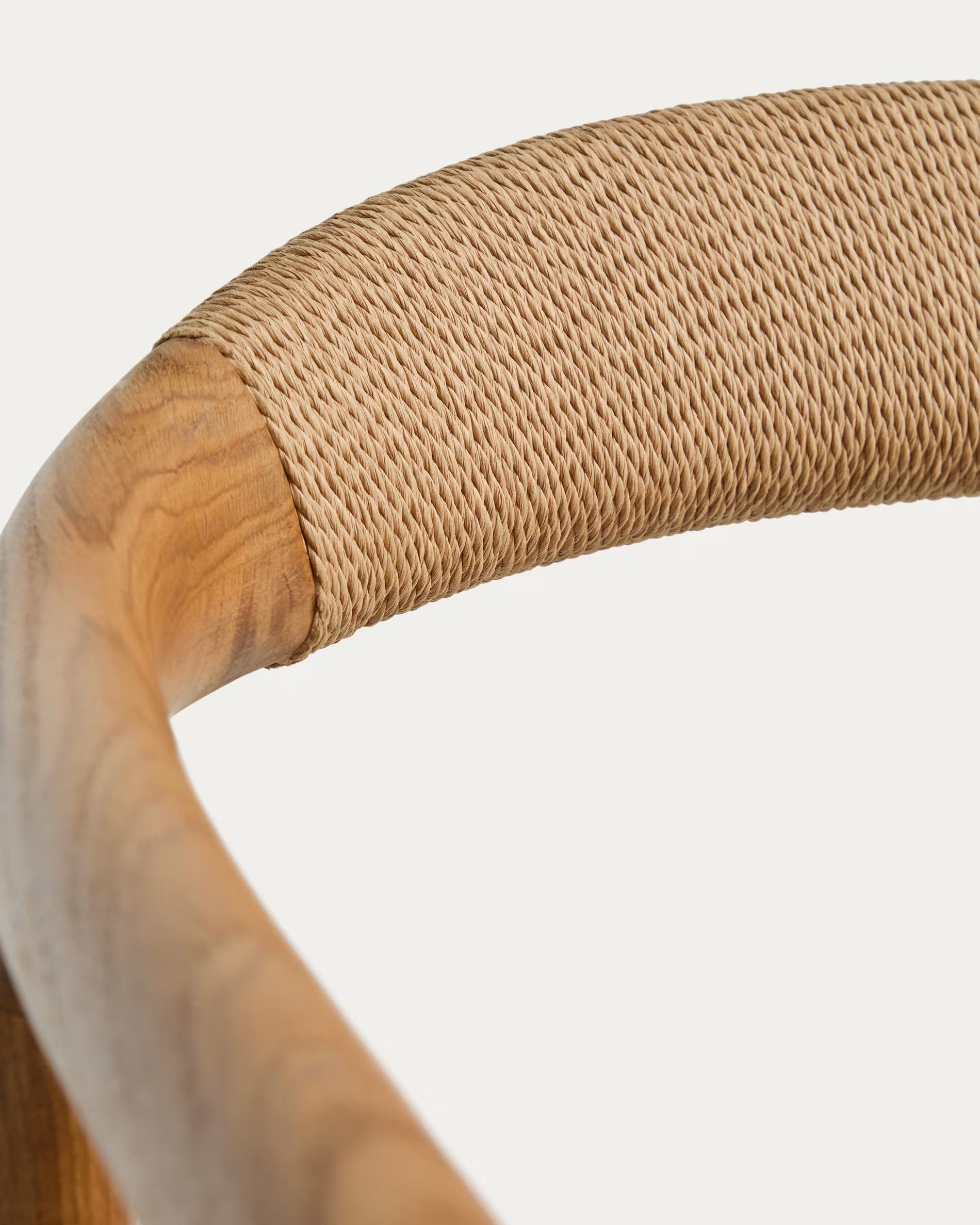 Sessel DERILE beige mit Holzgestell