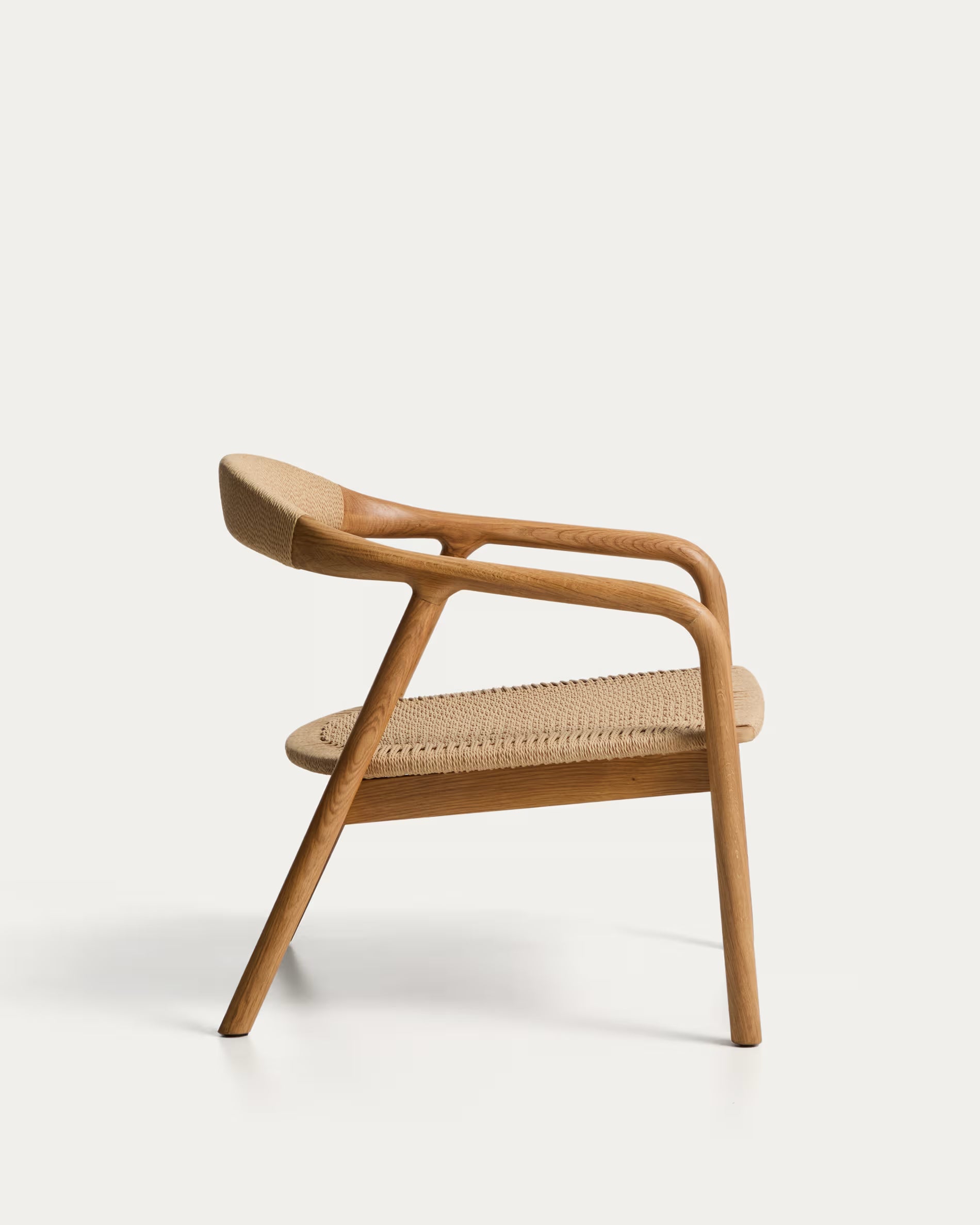 Sessel DERILE beige mit Holzgestell