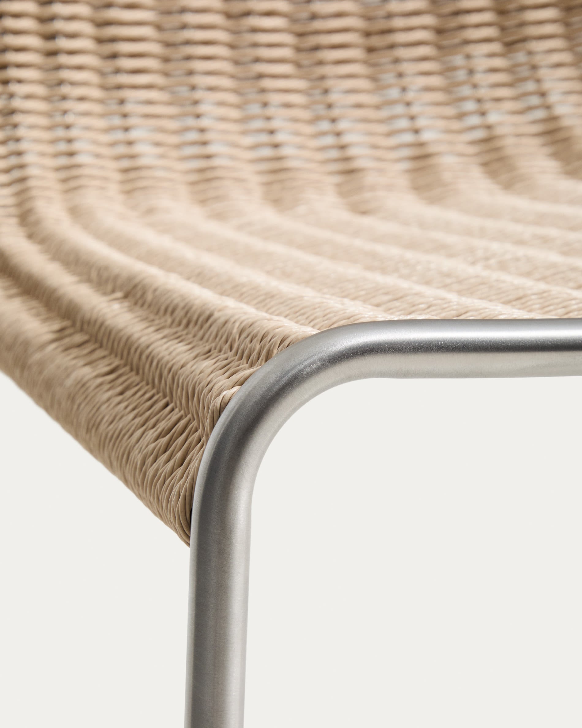 TAVARI Beige Garden Chair with Steel Base
