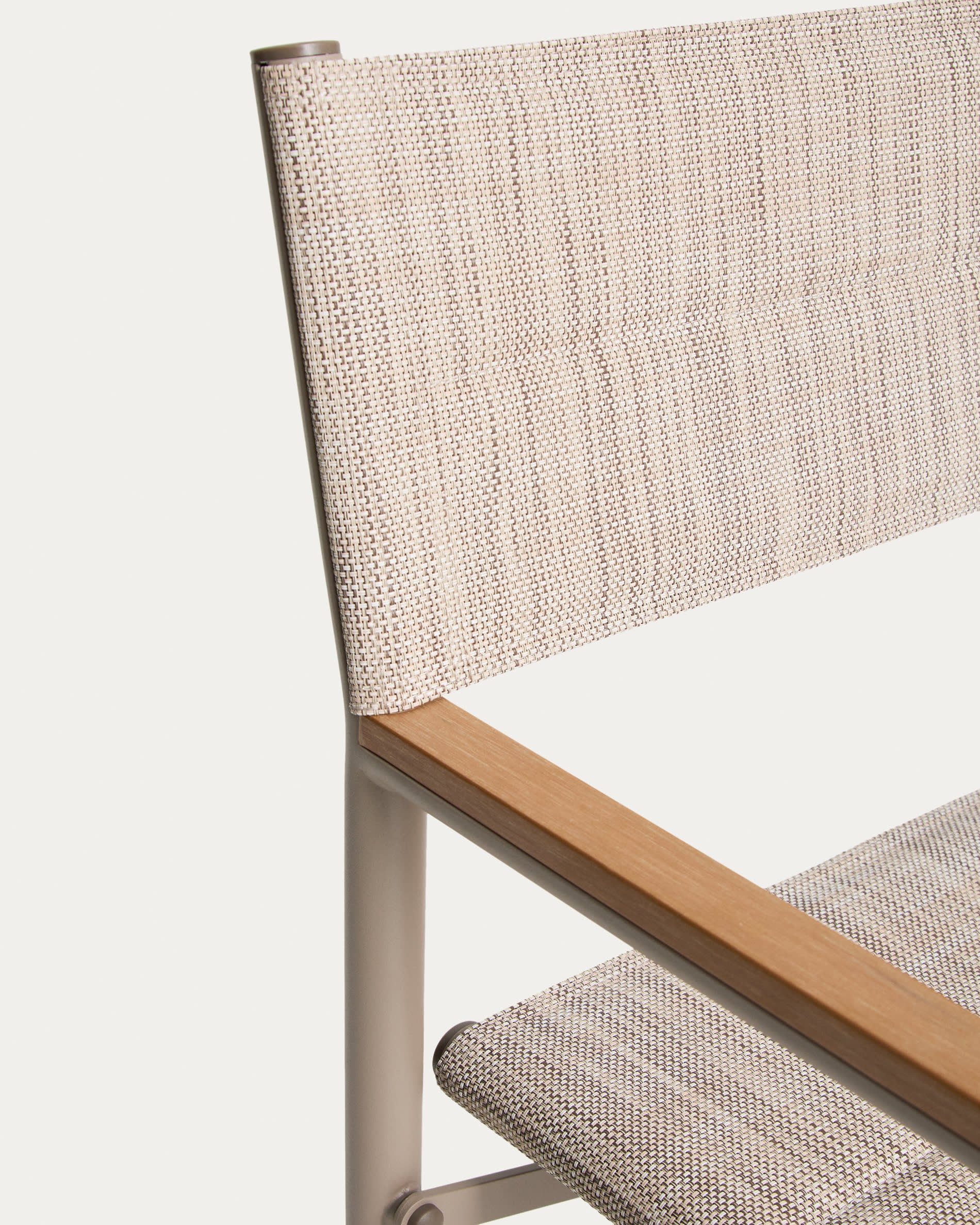 TISNO taupe folding garden chair