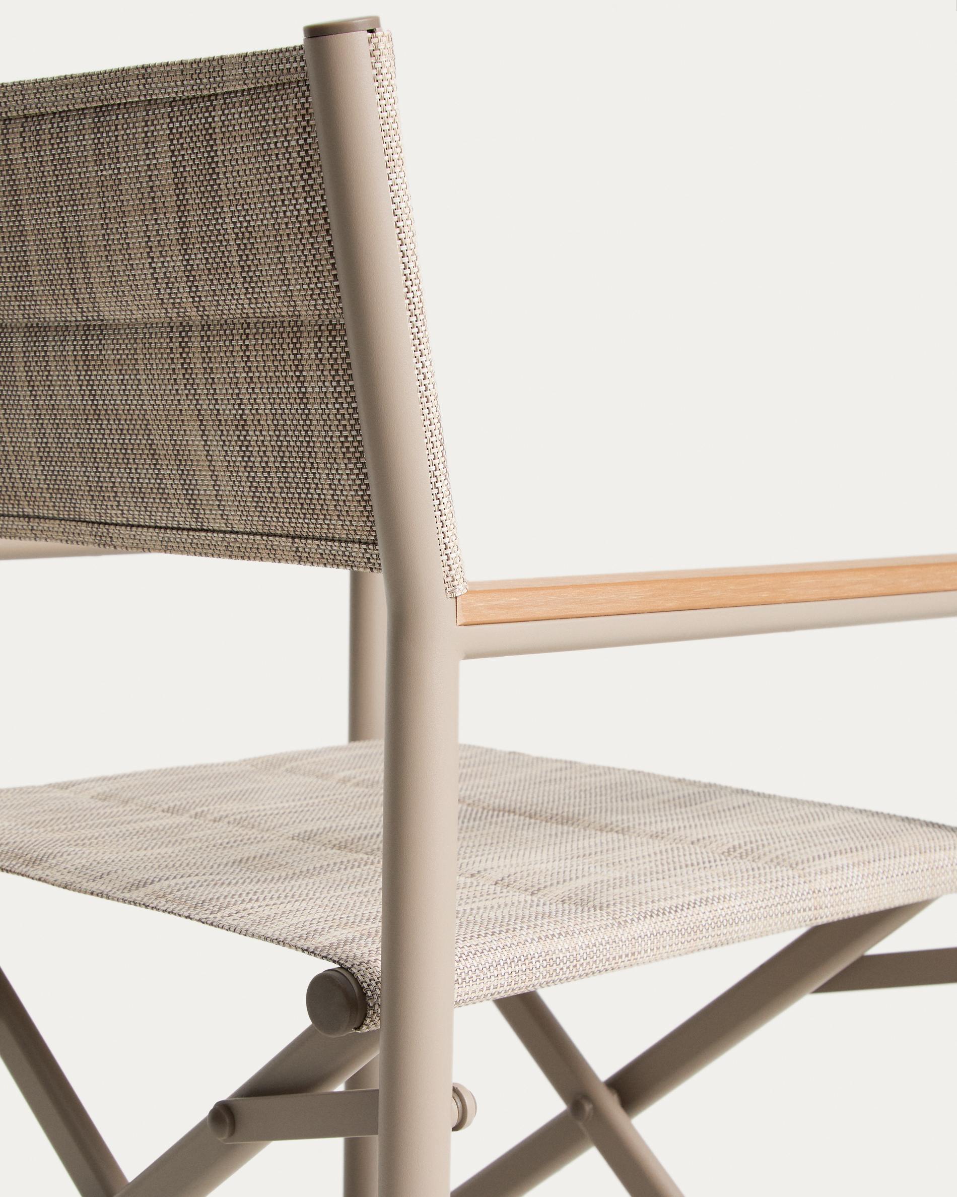 TISNO taupe folding garden chair
